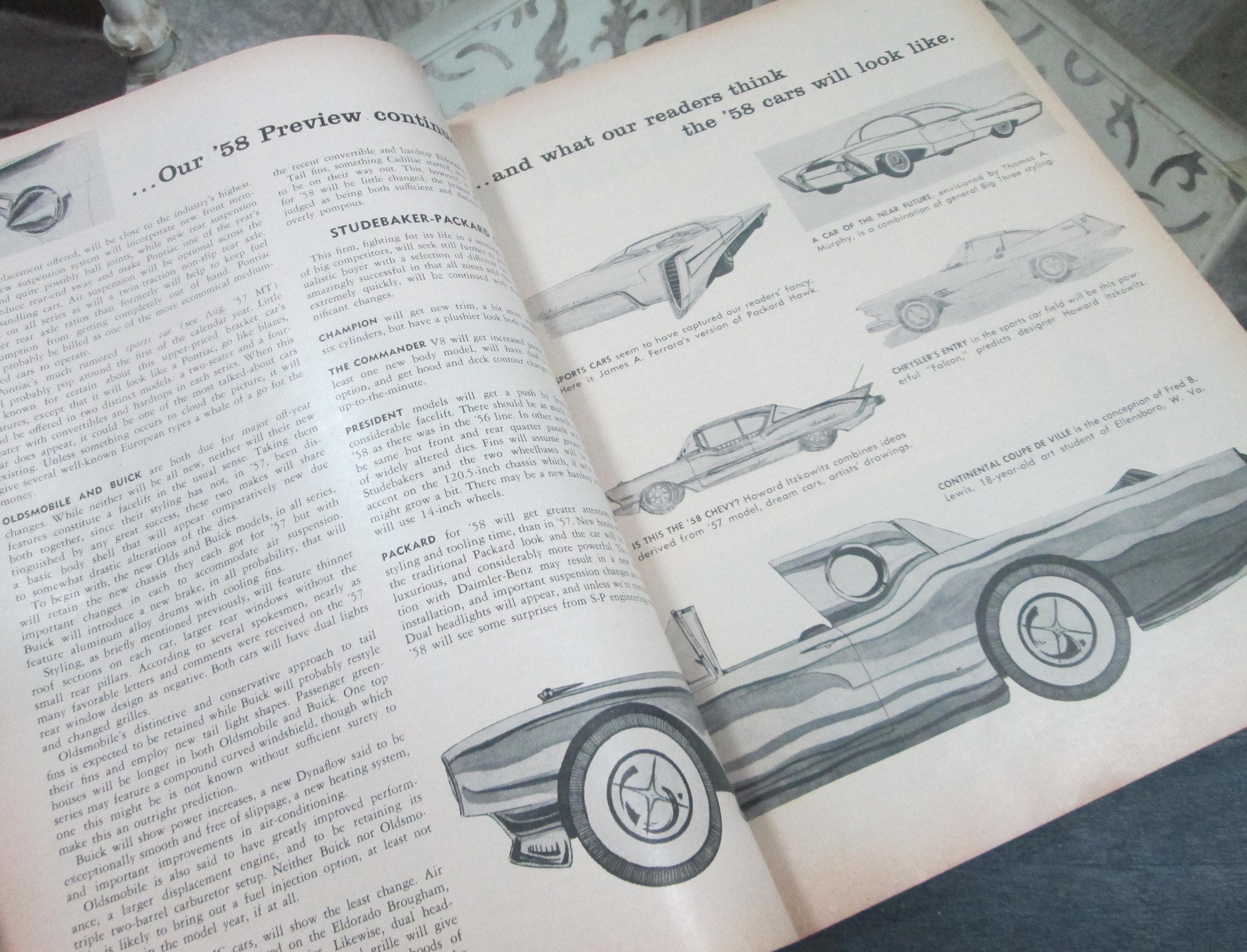 Vintage Motor Trend Magazine, September 1957, 1958 Car Preview - Thumbnail 2