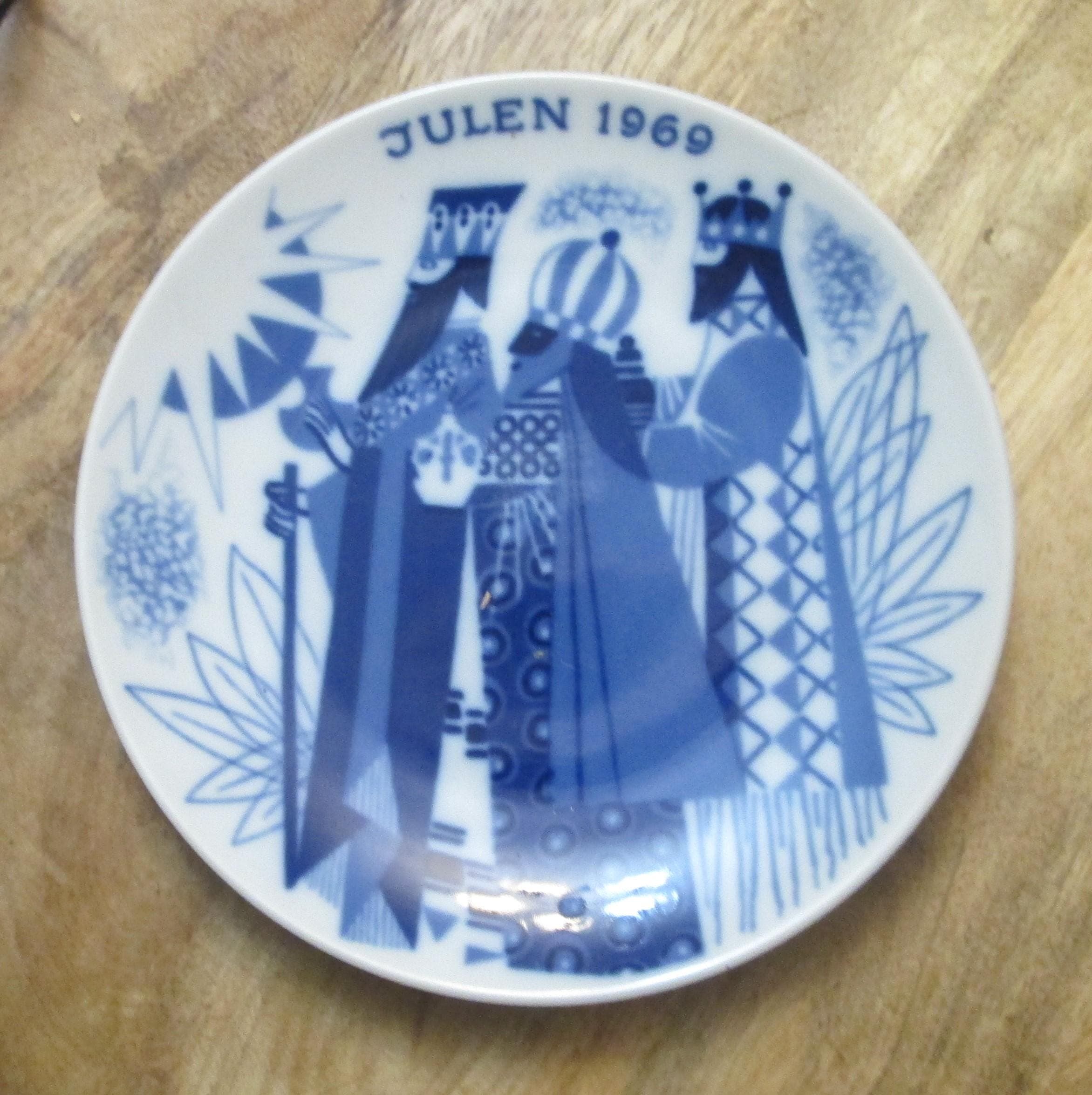 Vintage Porsgrund Norway 1969 Christmas Plate