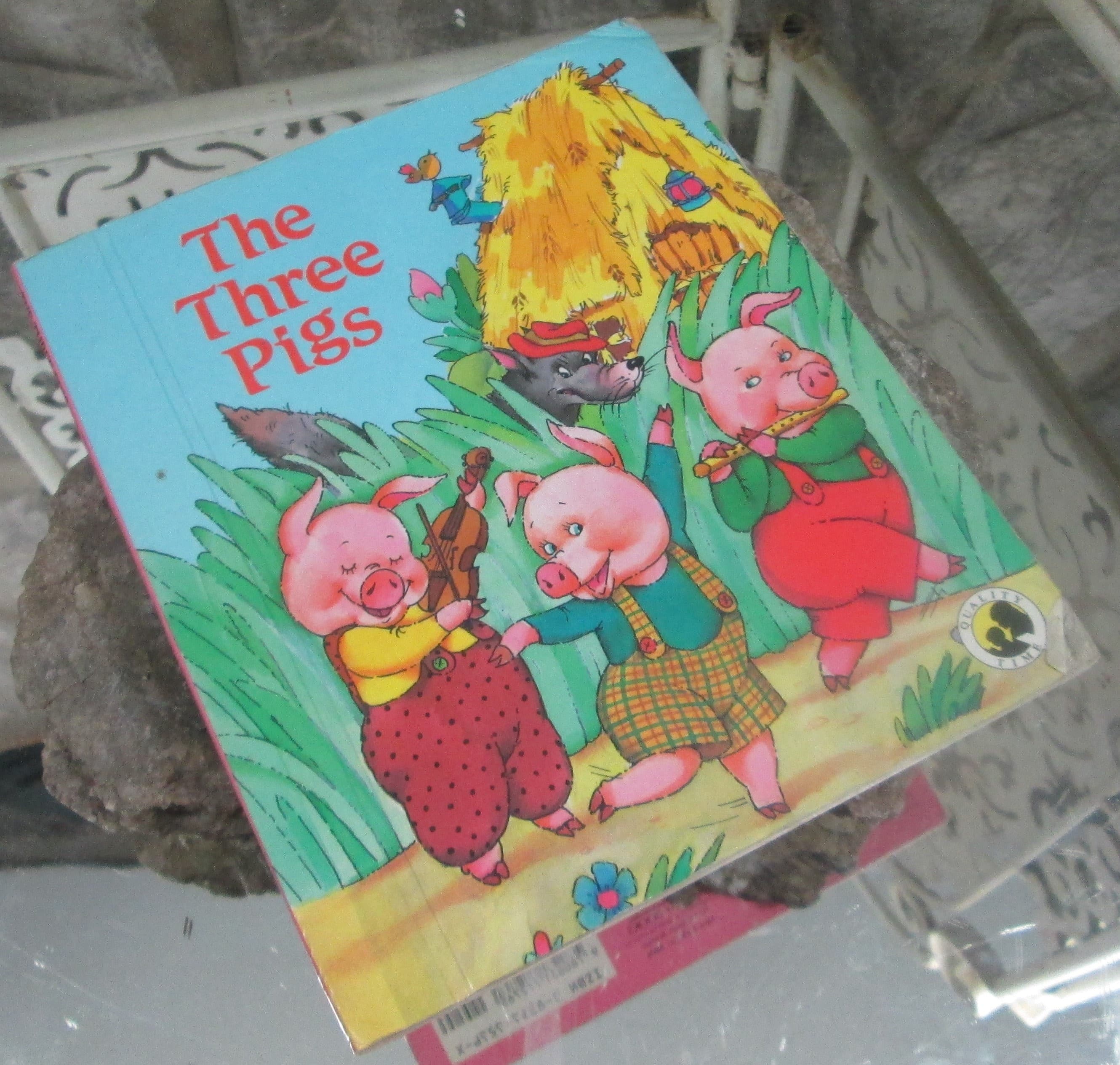 Vintage Children's Book The Three Pigs by Stephanie C. Oda