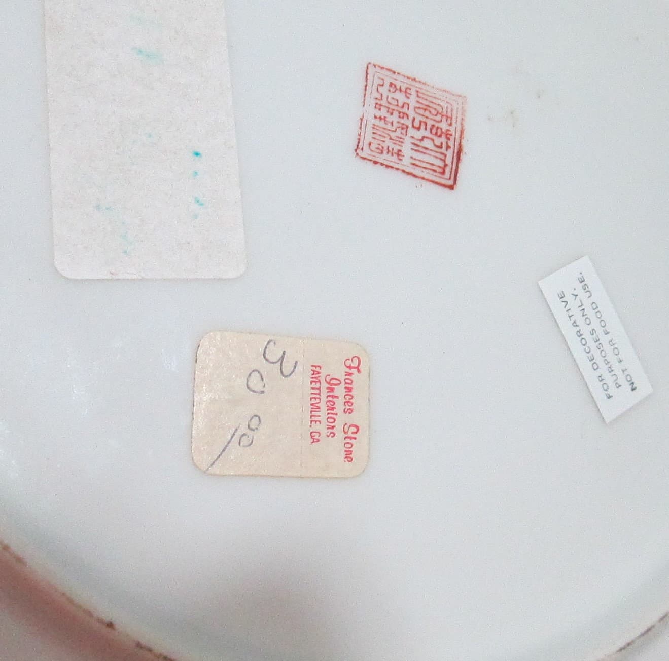 Vintage Chinese Export Enamel Plate - Thumbnail 3