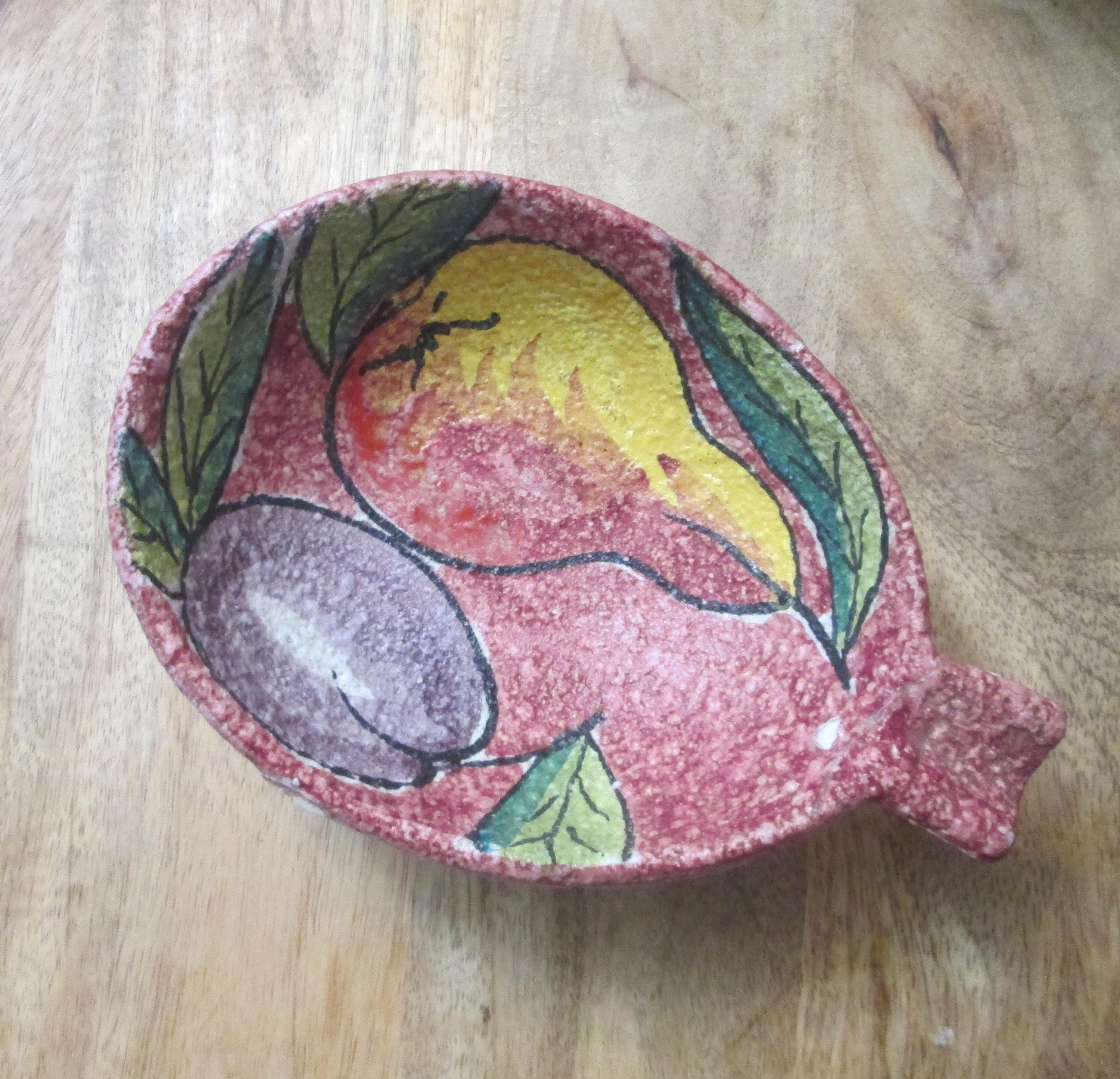 Vintage Pink Italian Pottery Bowl