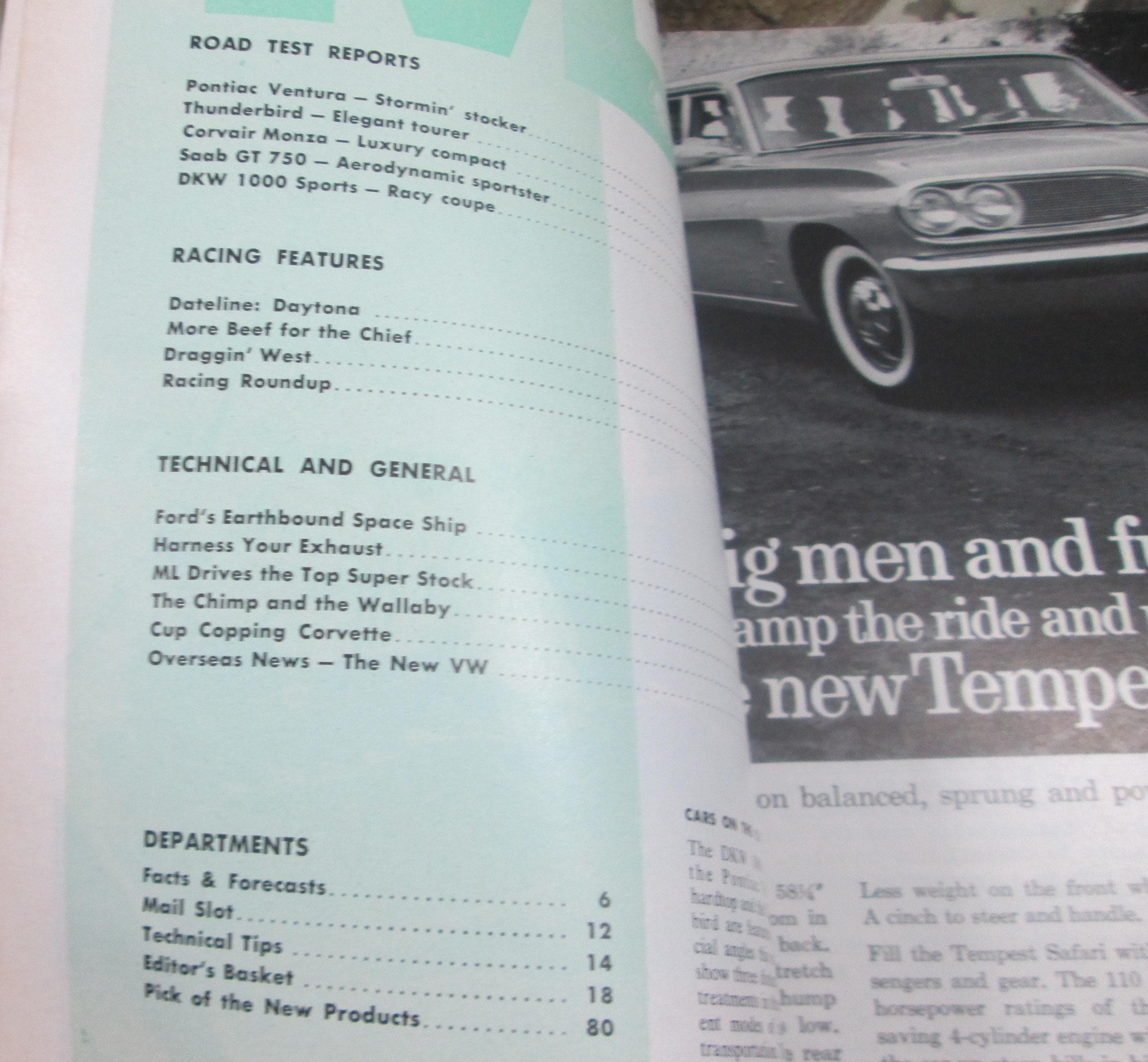 Vintage Motor Life Magazine, May 1961, Pontiac Ventura, Thunderbird, Corvair Monza - Thumbnail 2