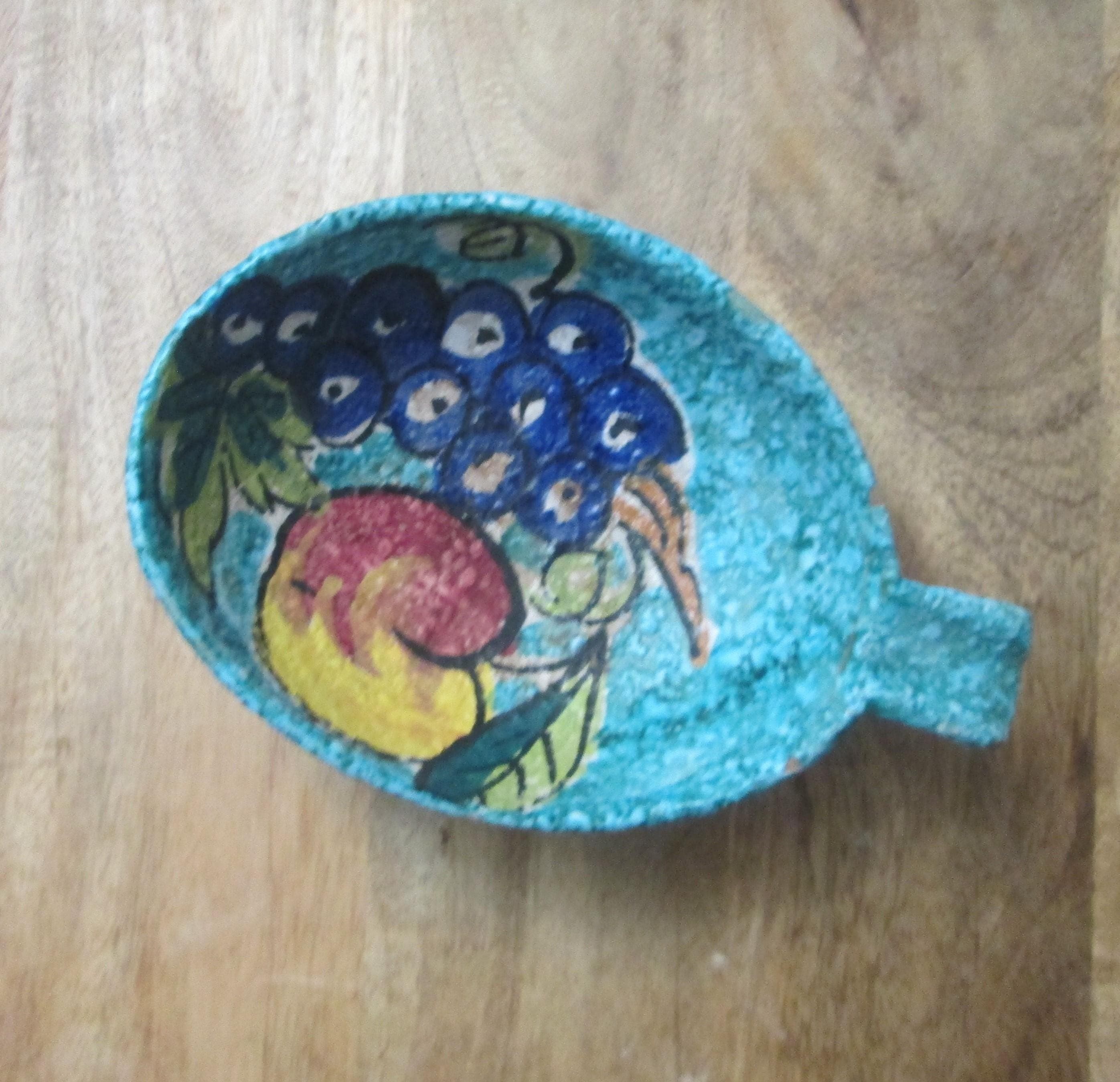Vintage Blue Italian Pottery Bowl