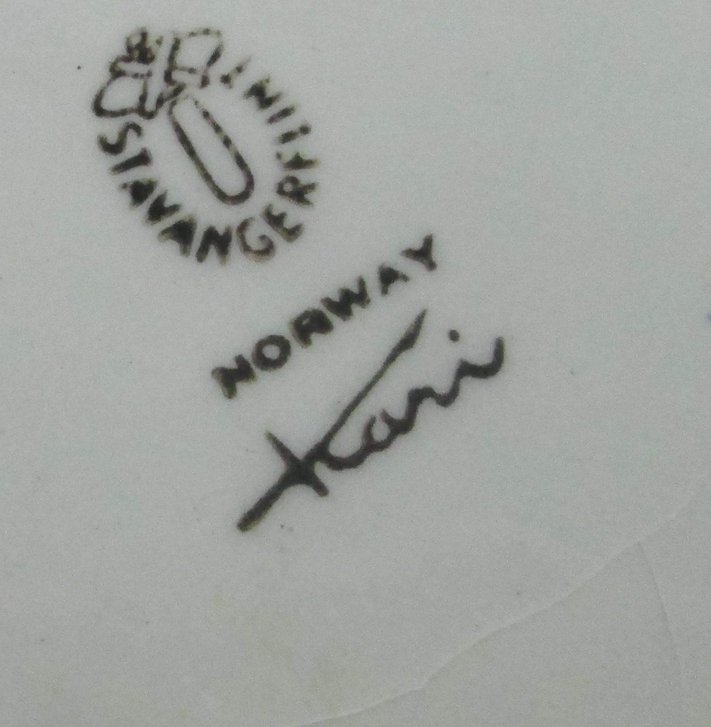 Vintage MCM Stavangerflint Norway Kari Nyquist Plate - Thumbnail 2