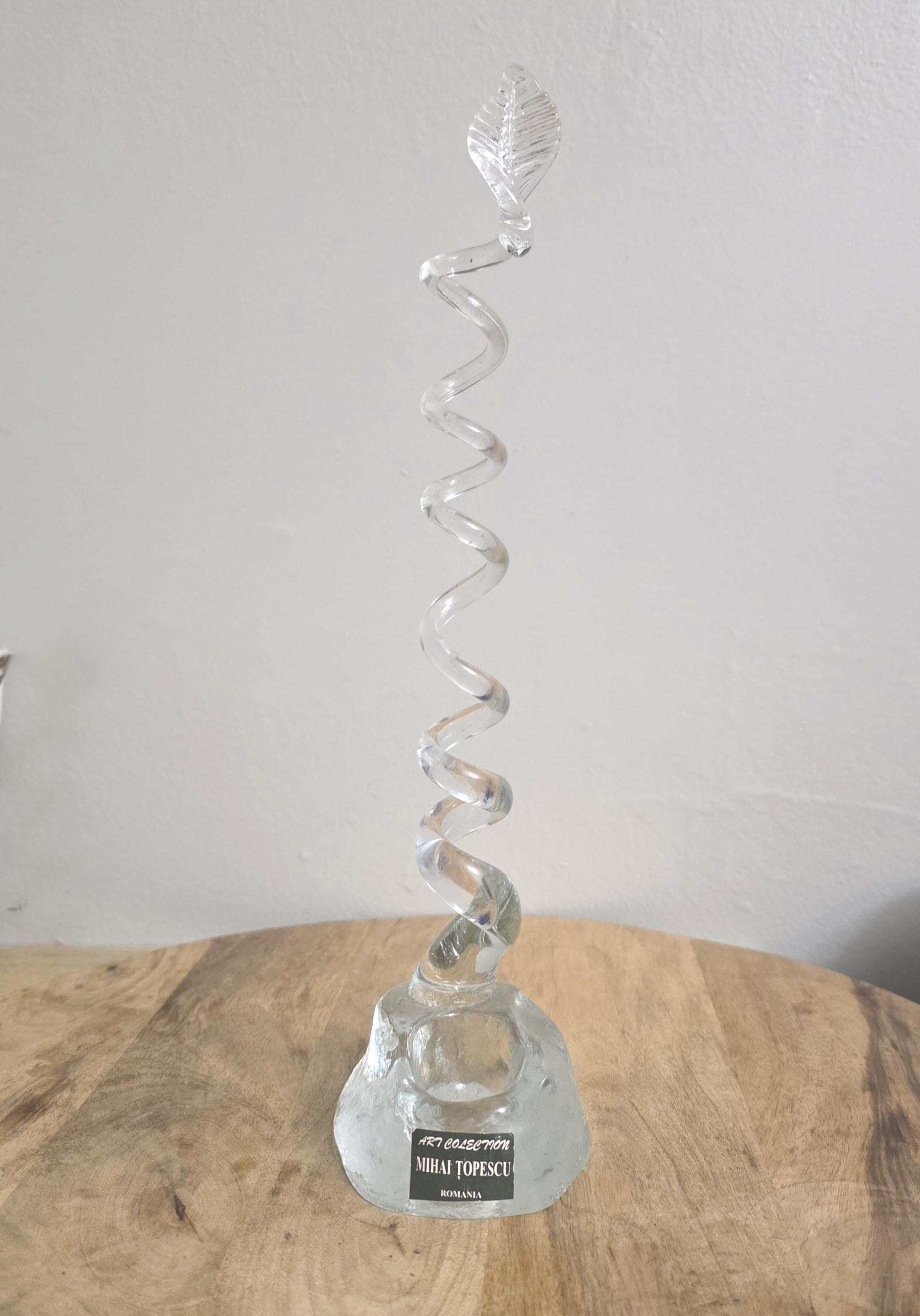 Vintage Mihai Topescu Art Glass Candle Holder - Thumbnail 3