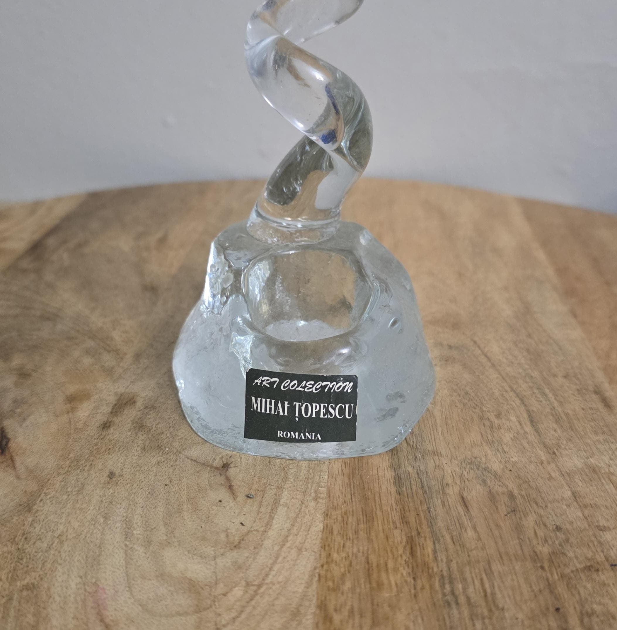 Vintage Mihai Topescu Art Glass Candle Holder - Thumbnail 2