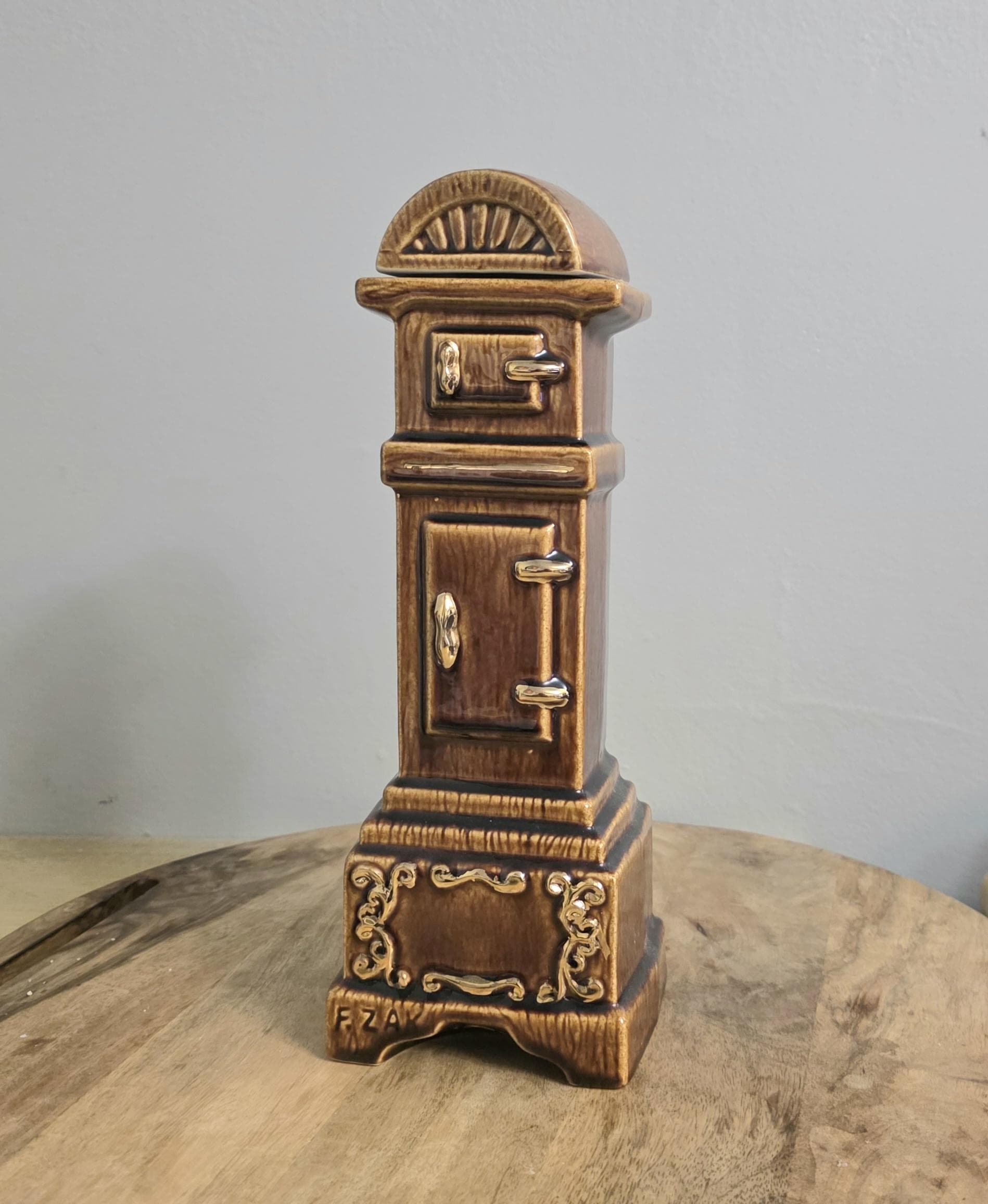 Vintage Ezra Brooks 1970 Grandfather Clock Decanter - Thumbnail 2