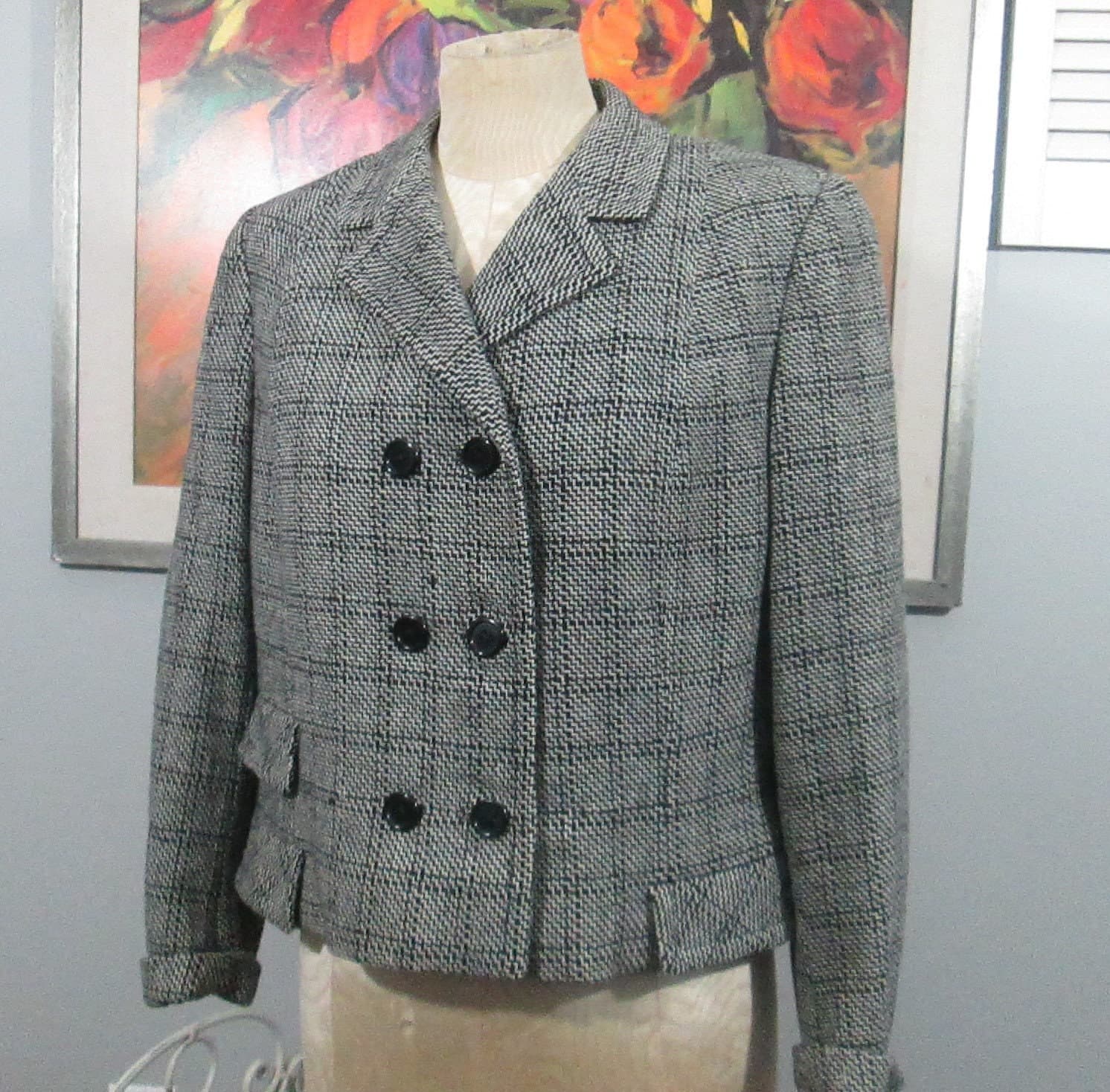 Vintage Tweed Jacket, Best & Company British Sportswear, Boxy Blazer