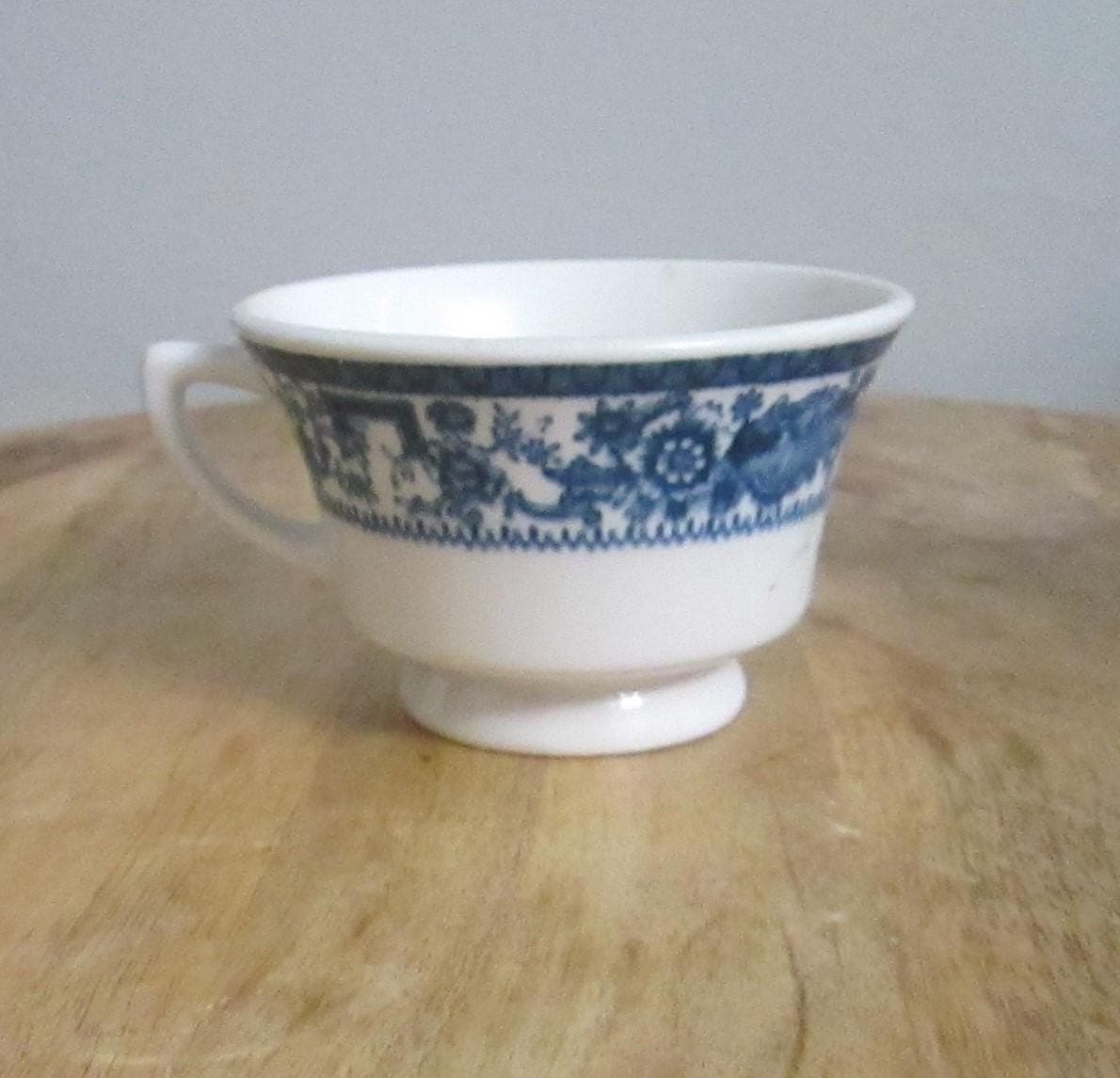 Vintage Syracuse China Blue & White Restaurant Ware Cup - Thumbnail 2