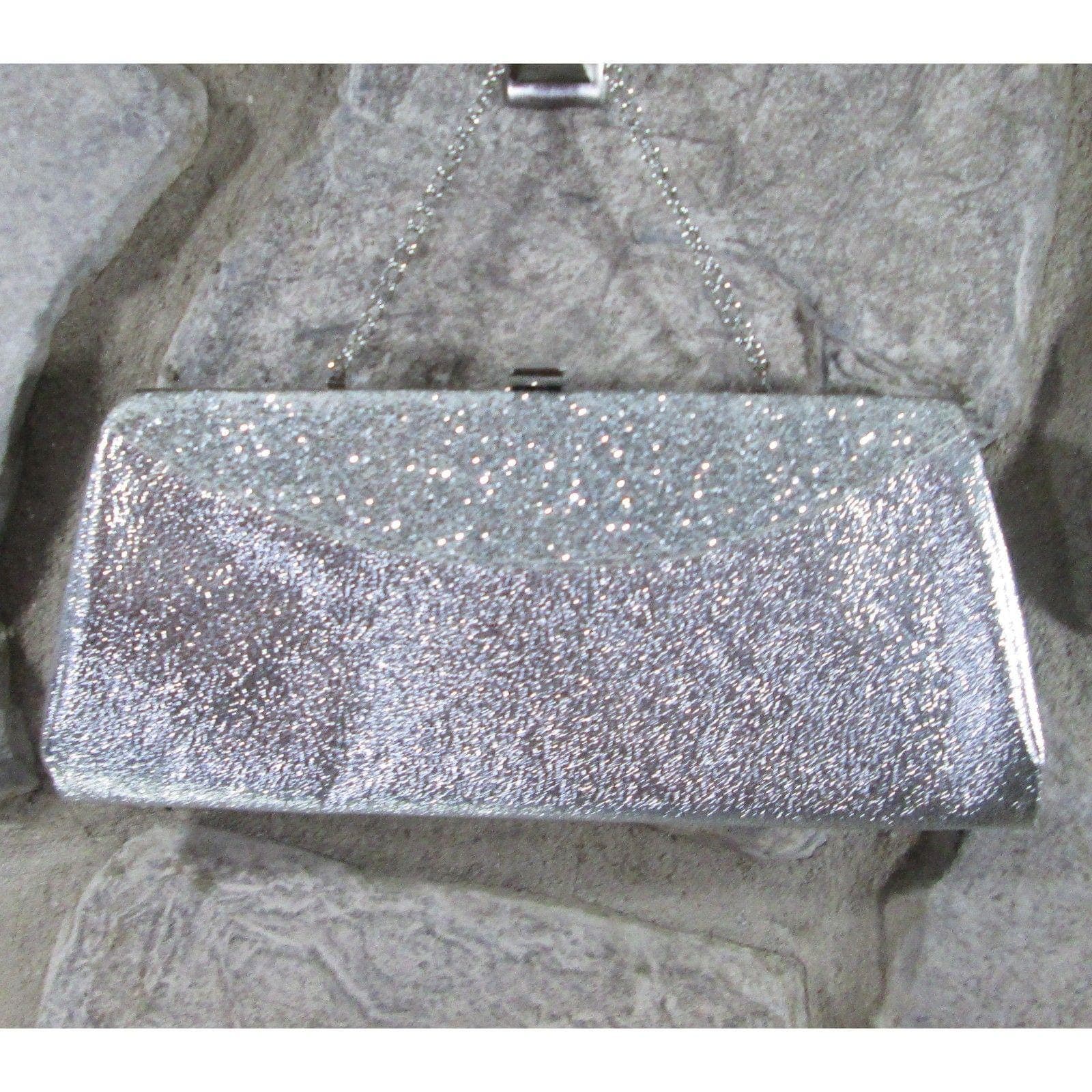 Vintage Silver Metallic Evening Handbag Purse