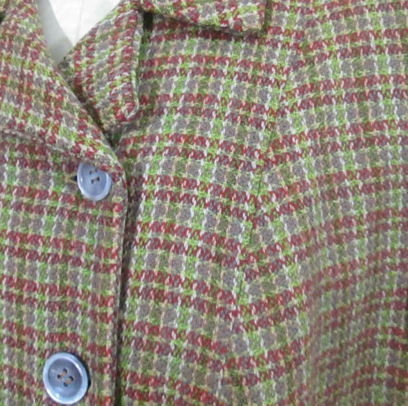 Vintage Strouse & Bros. Green and Red Tweed Jacket - Thumbnail 4