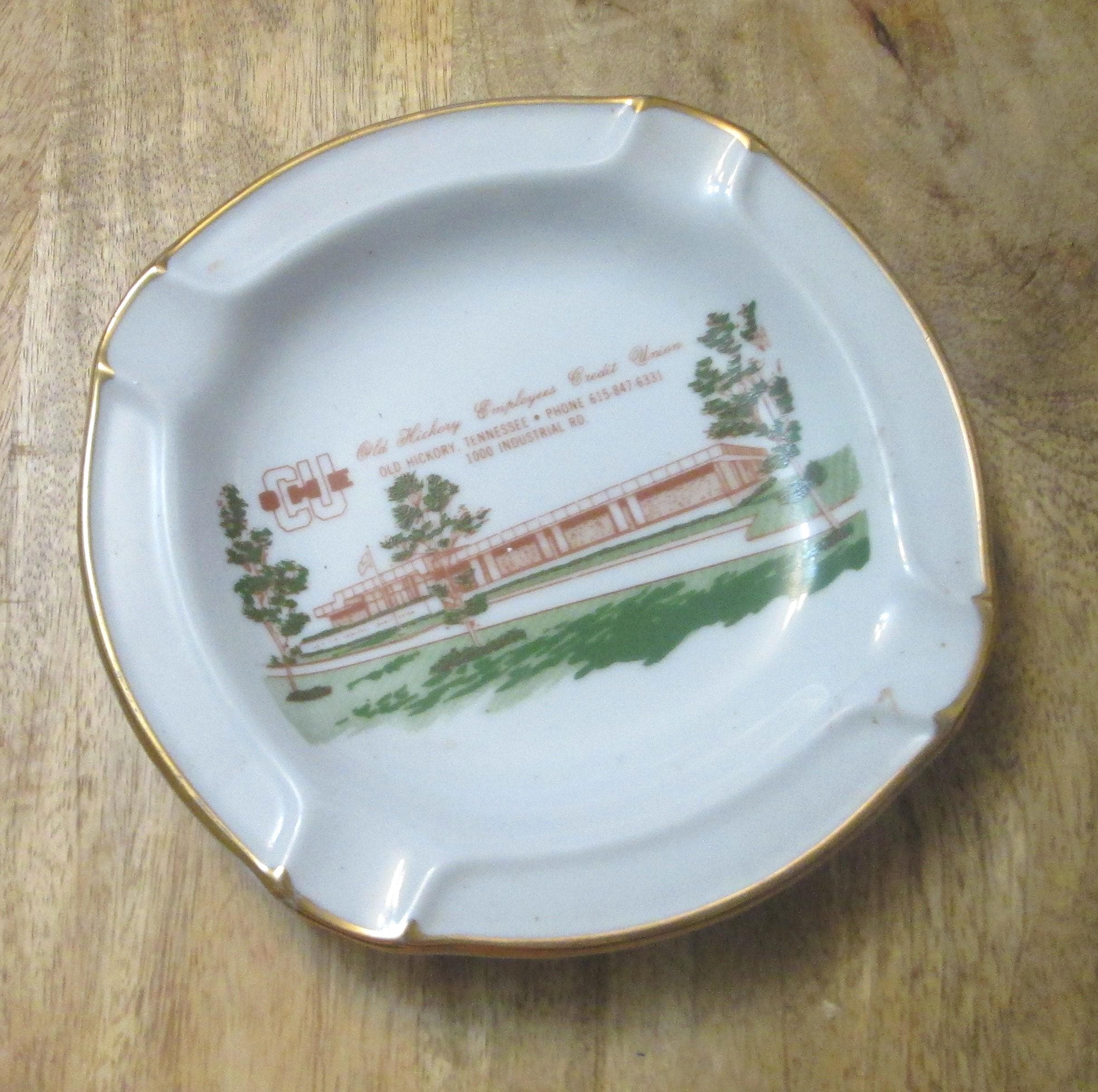 Vintage Old Hickory Employees Credit Union Ashtray