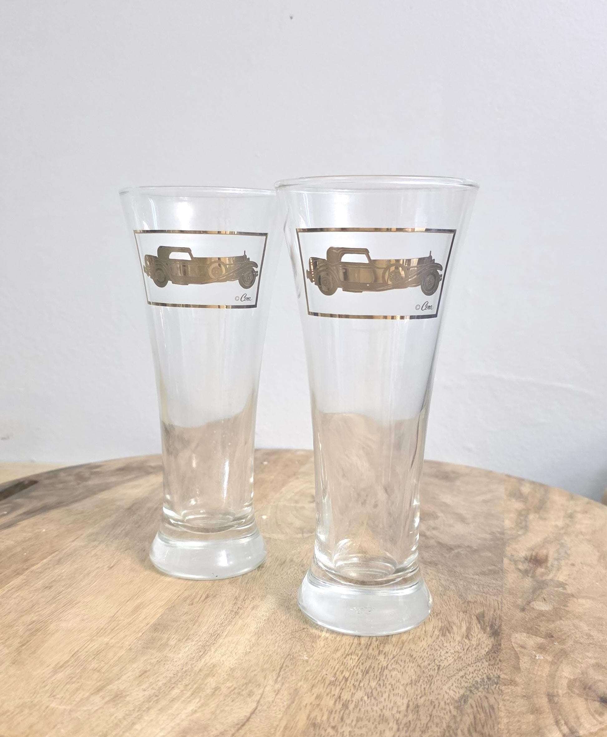 Cera Gold 1930 Duesenberg Classic Car Beer Glasses