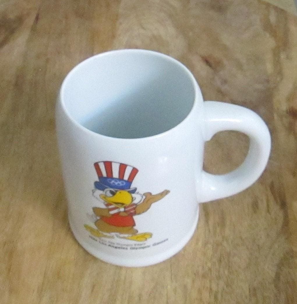 Vintage 1984 Los Angeles Olympics Sam the Olympic Eagle Stein Mug - Thumbnail 2