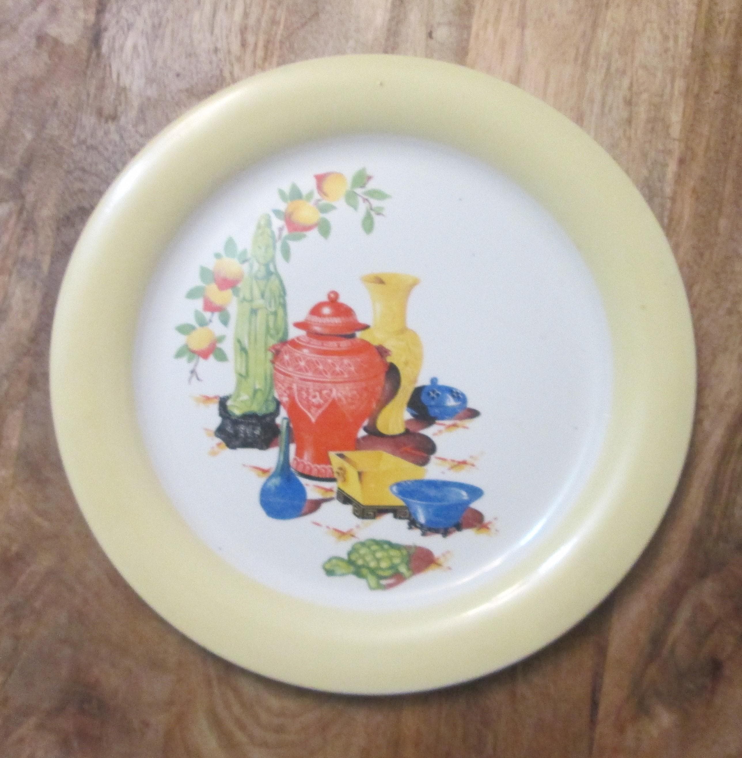 Vintage Homer Laughlin Eggshell Chinese Green Goddess Plate