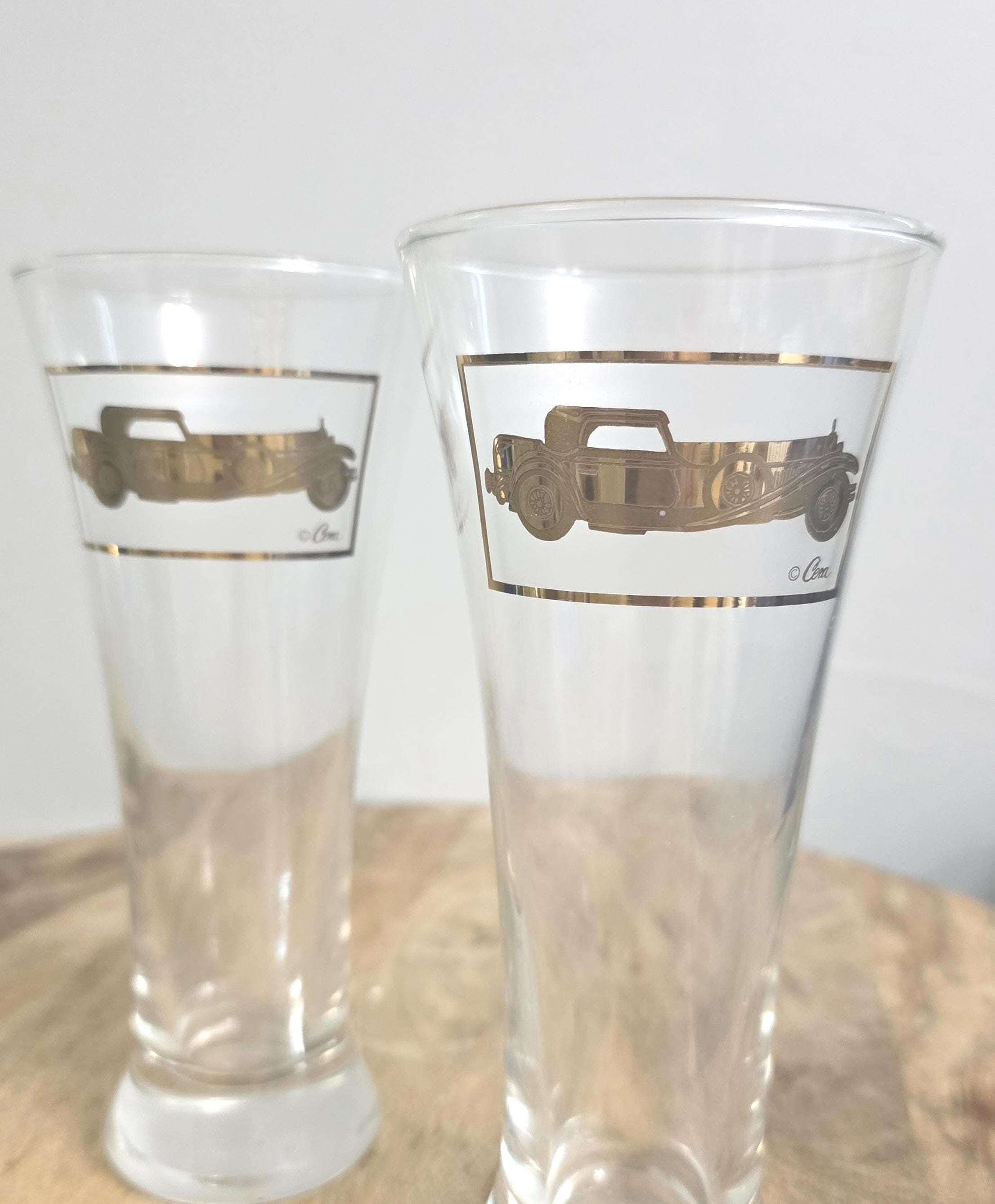 Cera Gold 1930 Duesenberg Classic Car Beer Glasses - Thumbnail 2