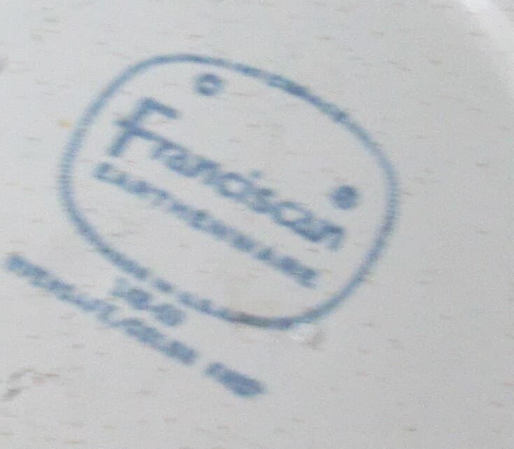 Vintage Franciscan Hacienda Pattern Stoneware Cup and Saucer - Thumbnail 2