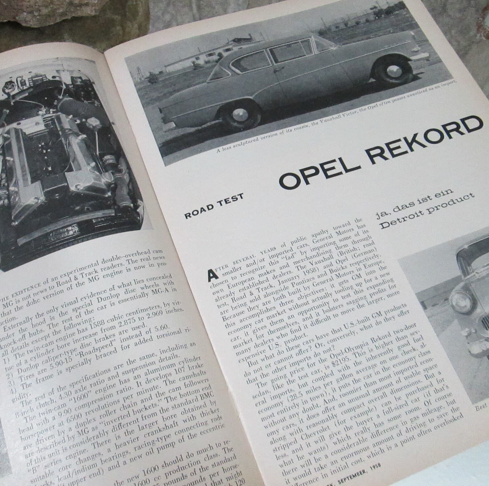 Vintage September 1958 Road & Track Magazine - Thumbnail 3