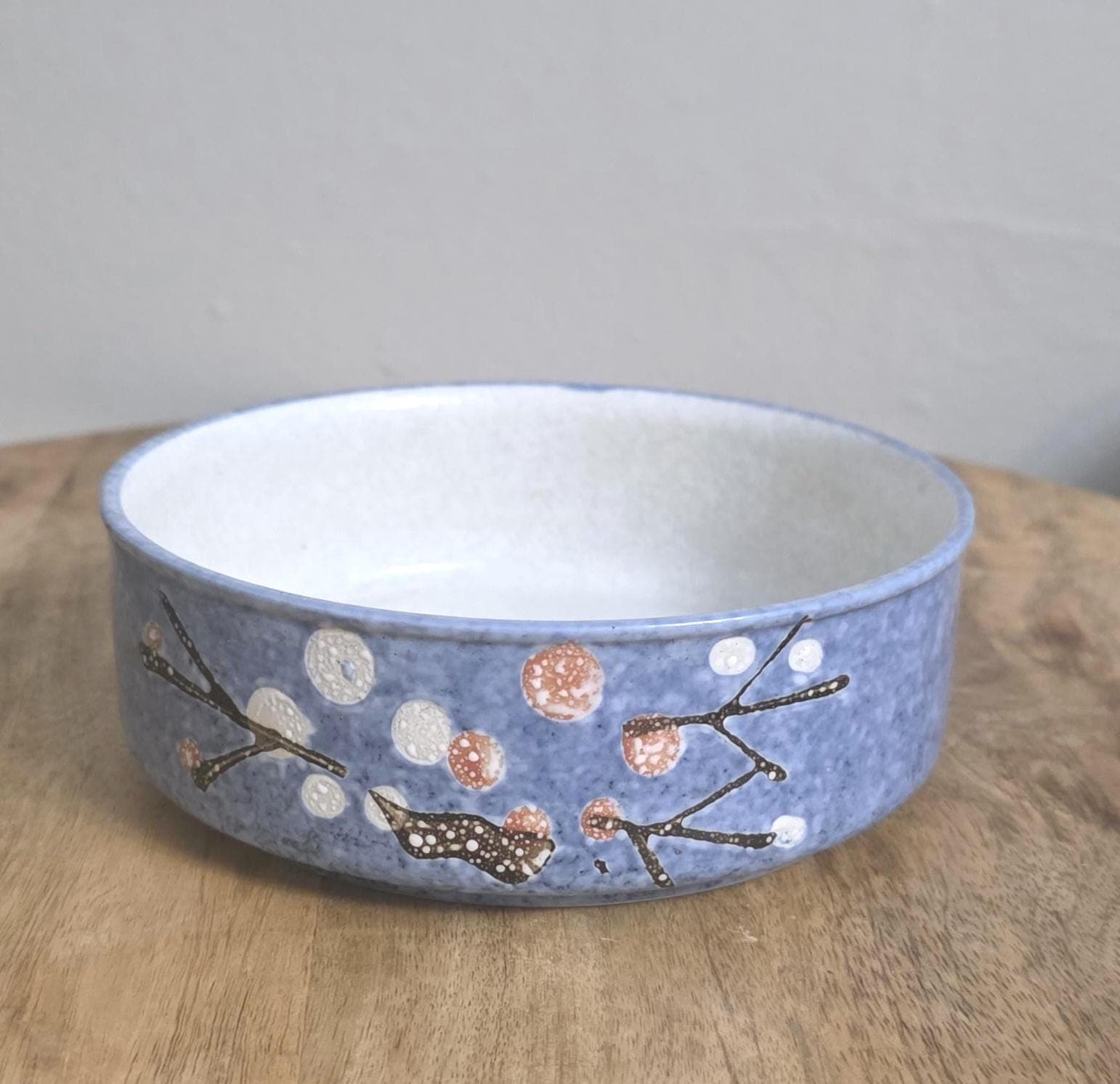 Vintage Japanese Blue Orange Peel Glaze Bowl