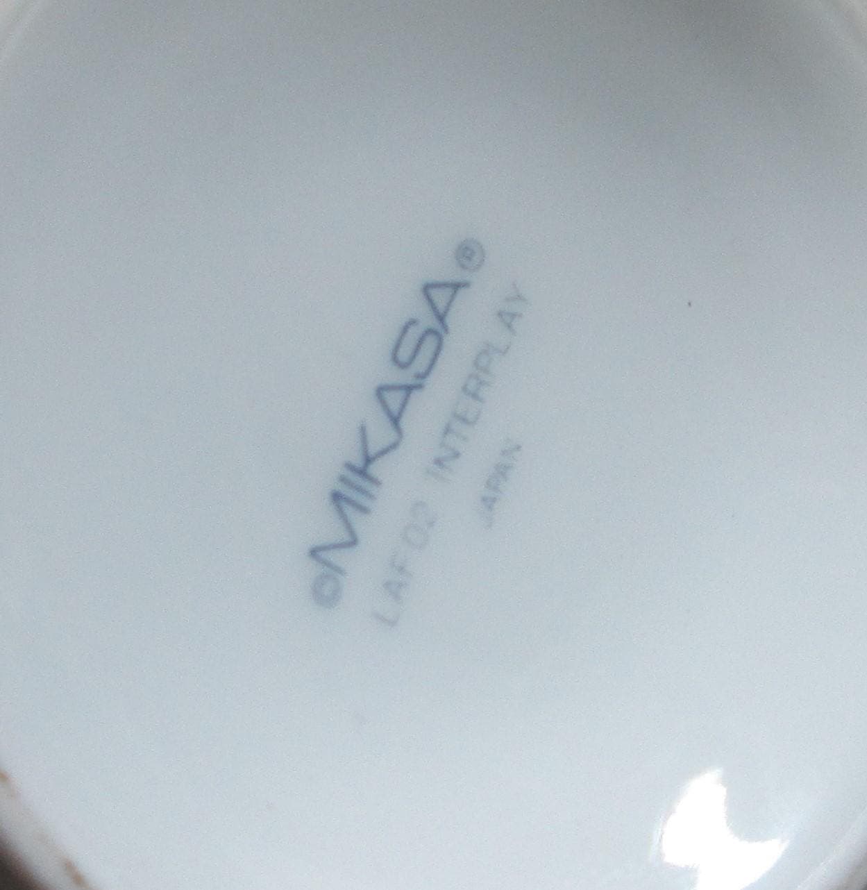 Vintage Mikasa China Interplay Pattern Sugar Bowl - Thumbnail 3