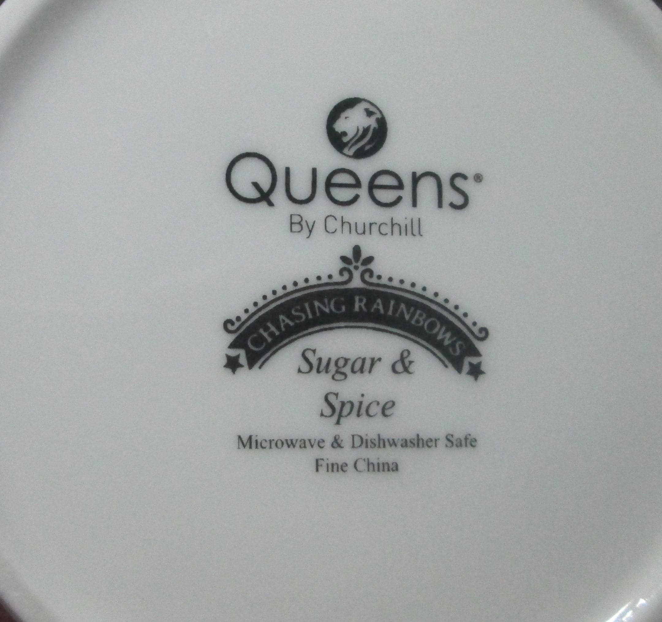 Vintage Queens by Churchill Chasing Rainbows Sugar and Spice Sugar Bowl - Thumbnail 2