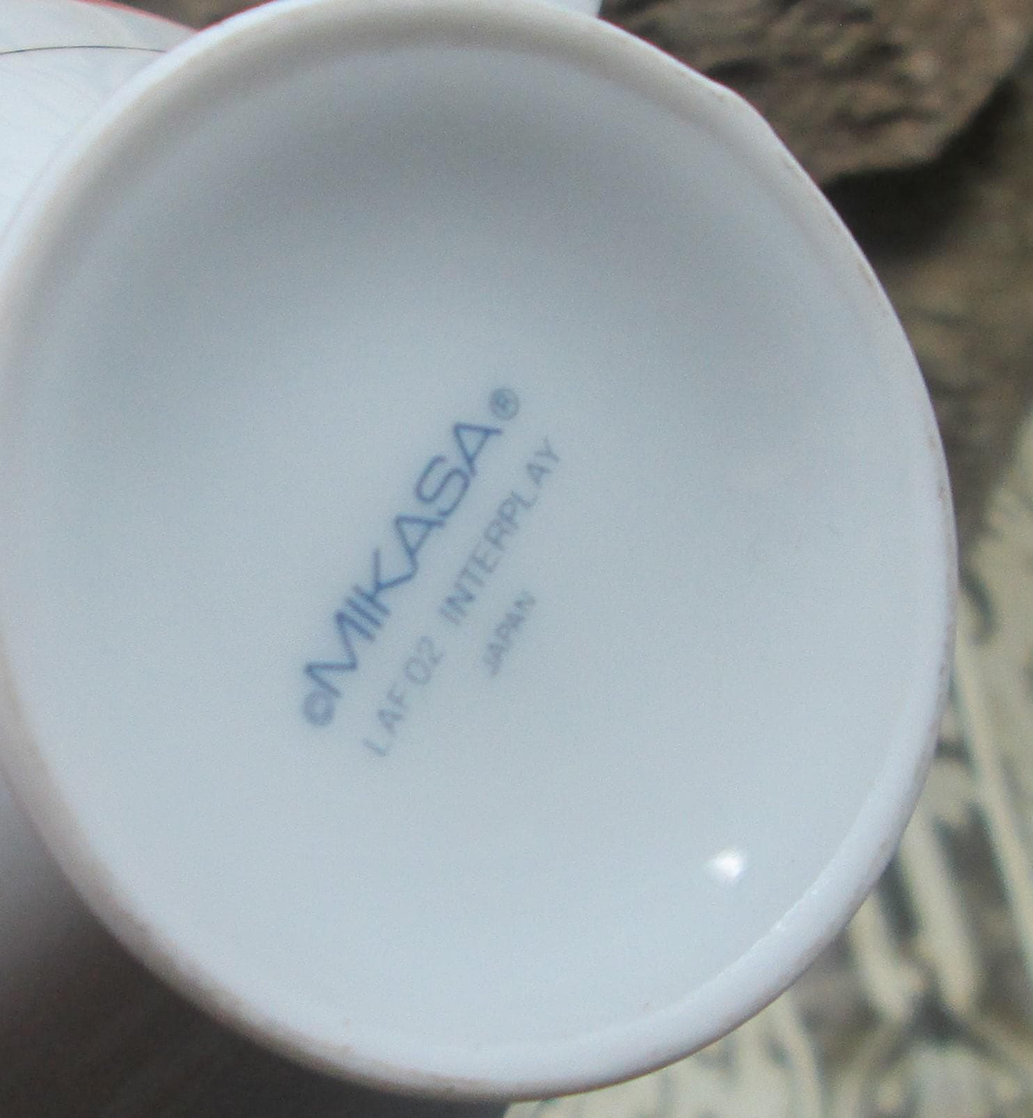 Vintage Mikasa Interplay Pattern Mod Creamer - Thumbnail 3