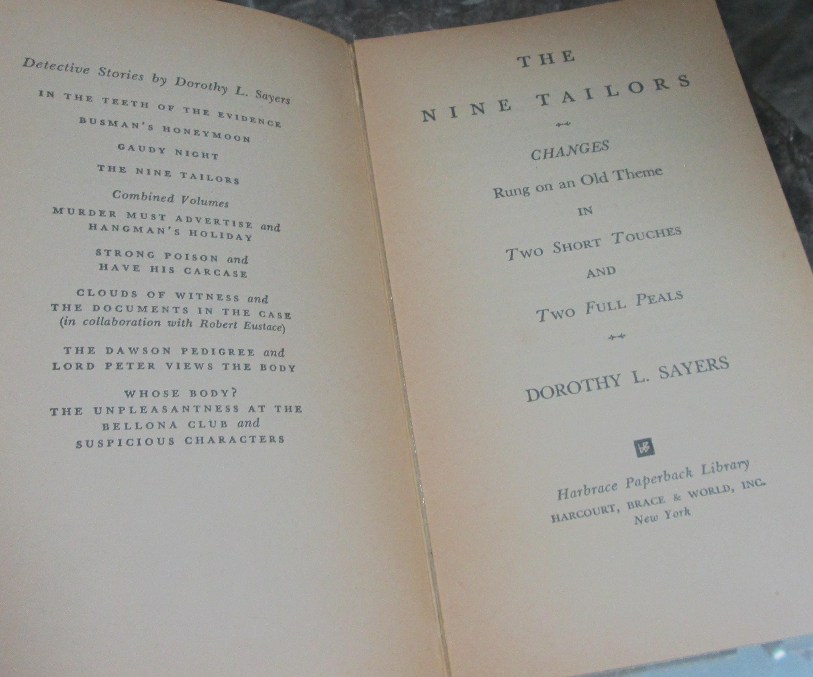 The Nine Tailor by Dorothy L. Sayers, 1962 Paperback Edition Book - Thumbnail 3