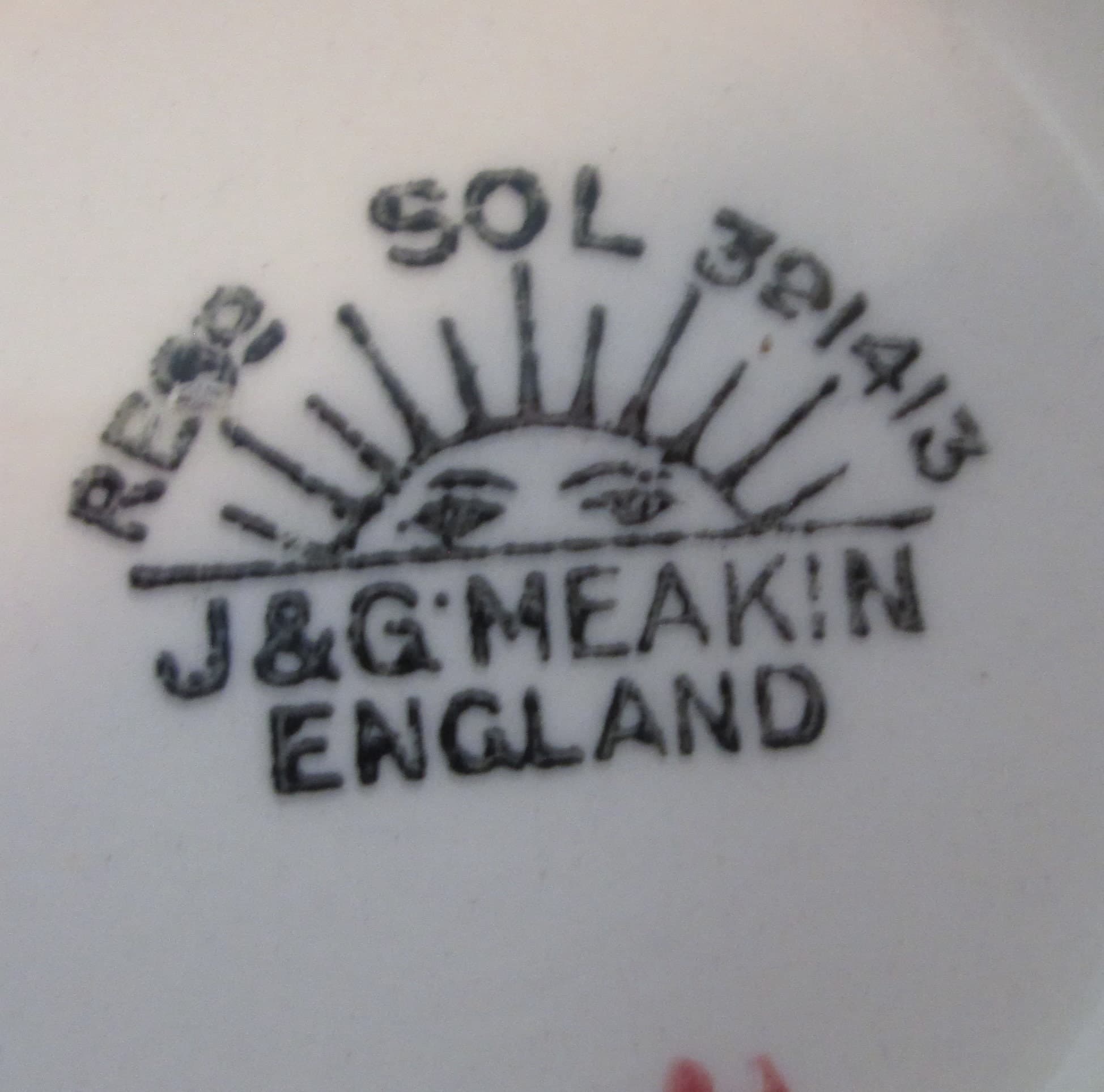 Vintage J.G. Meakin, England, Rose Transferware Creamer - Thumbnail 3