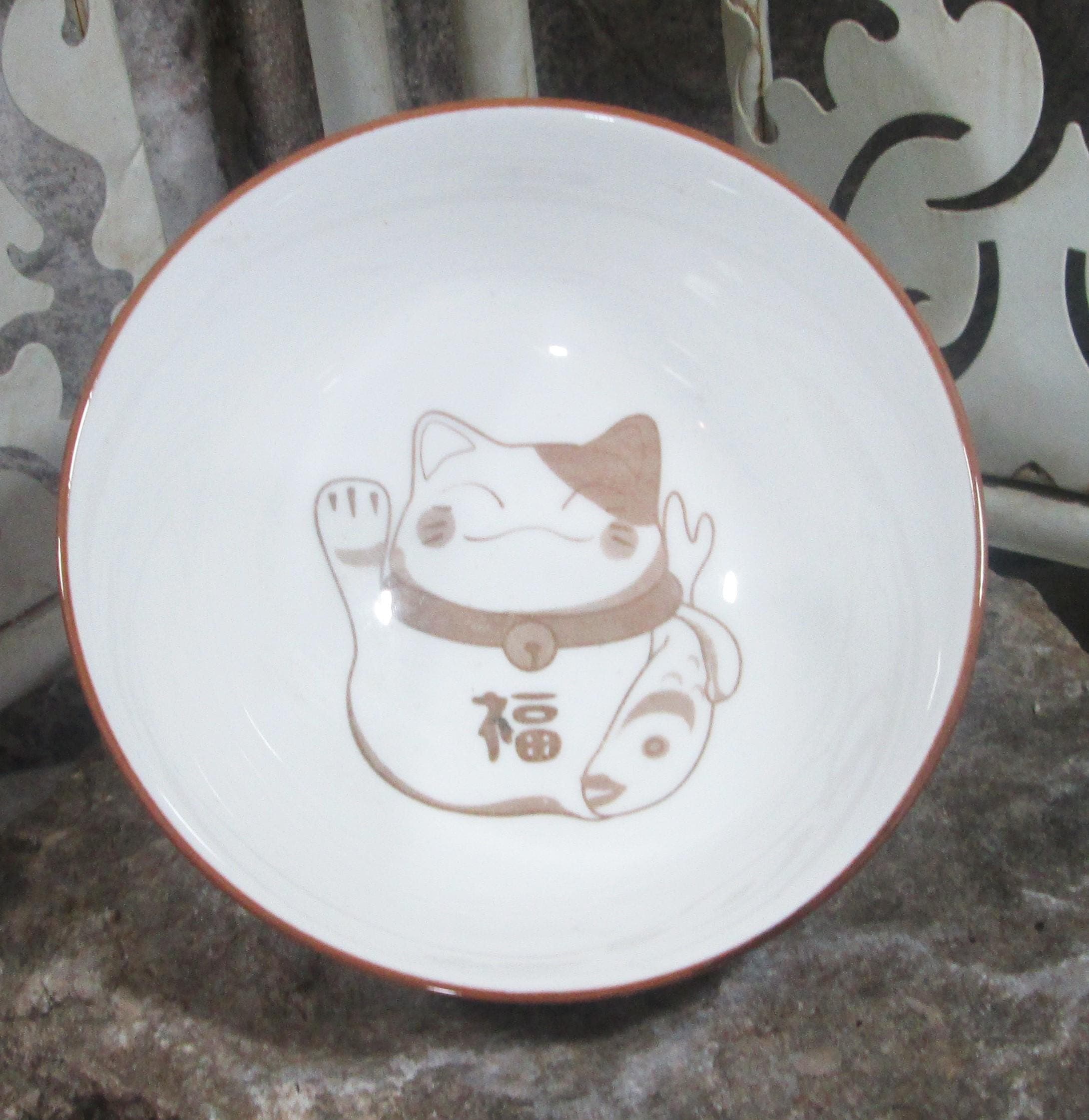 Arst China Happy Cat Rice Bowl - Thumbnail 2