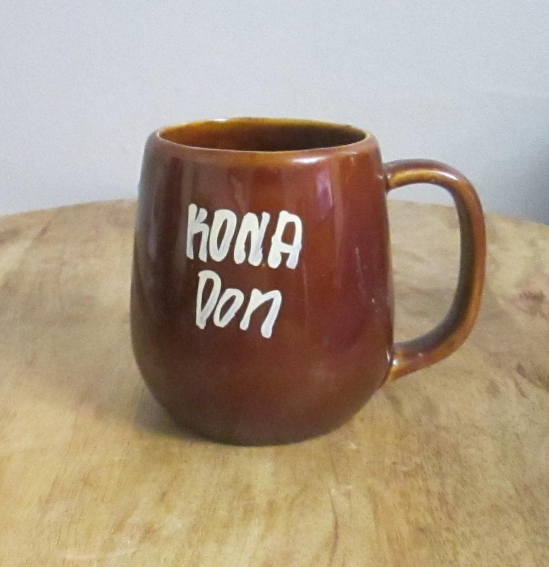 Vintage Kona Don Hawaii Brown Glaze Mug - Thumbnail 2