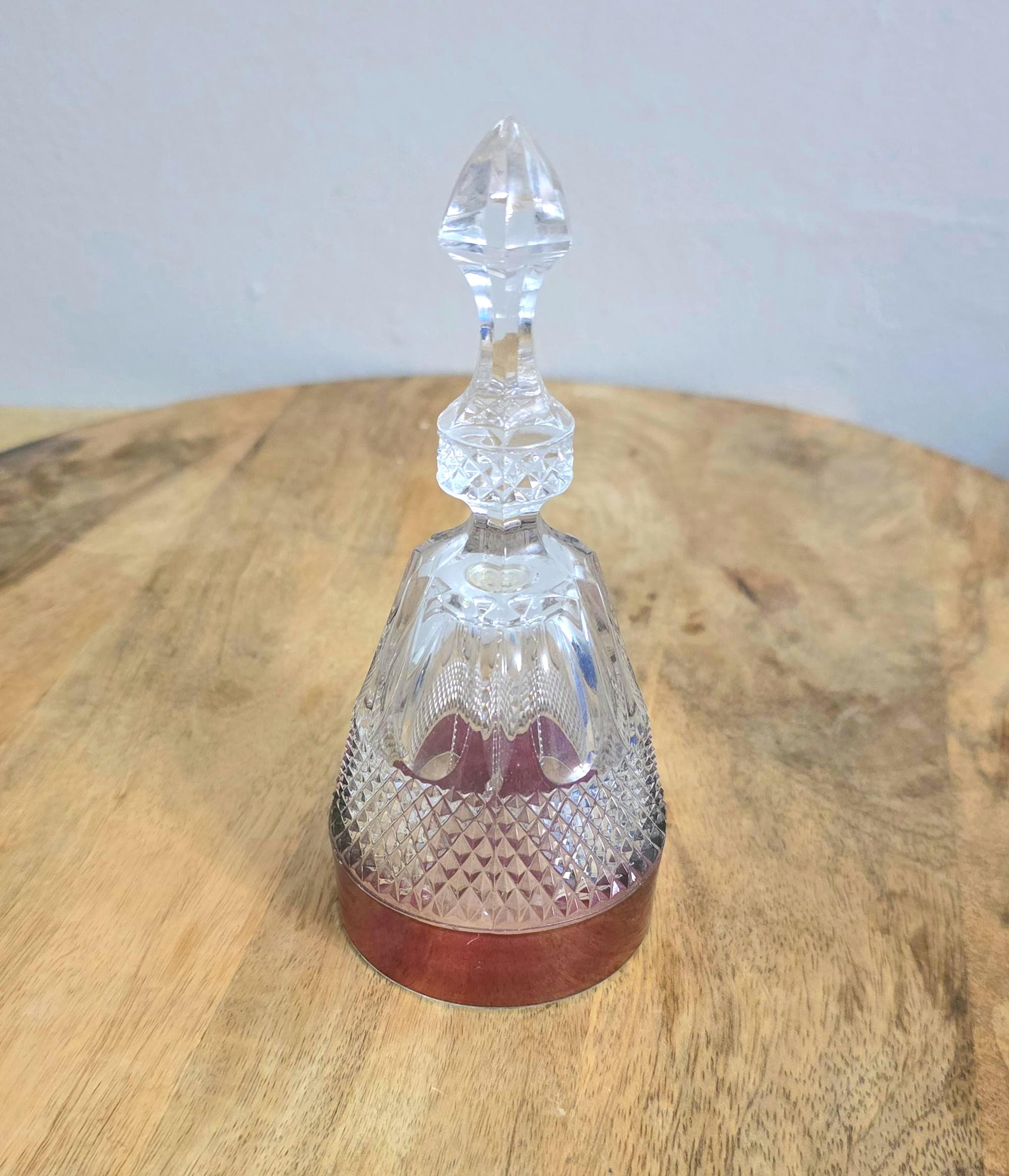 Vintage Cranberry Glass Crystal Bell