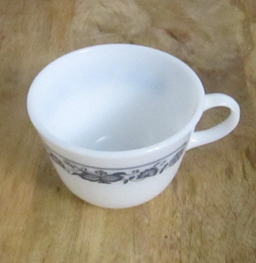 Vintage Pyrex Blue Design Coffee Cup - Thumbnail 2