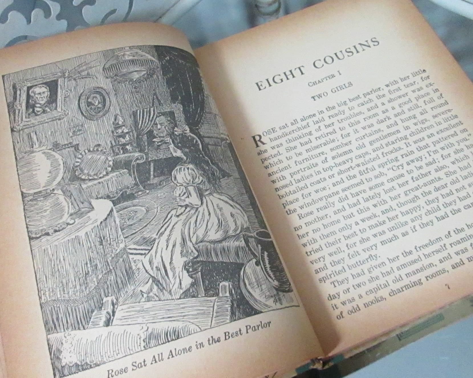 Vintage Book Eight Cousins by Louisa May Alcott, 1940 - Thumbnail 3