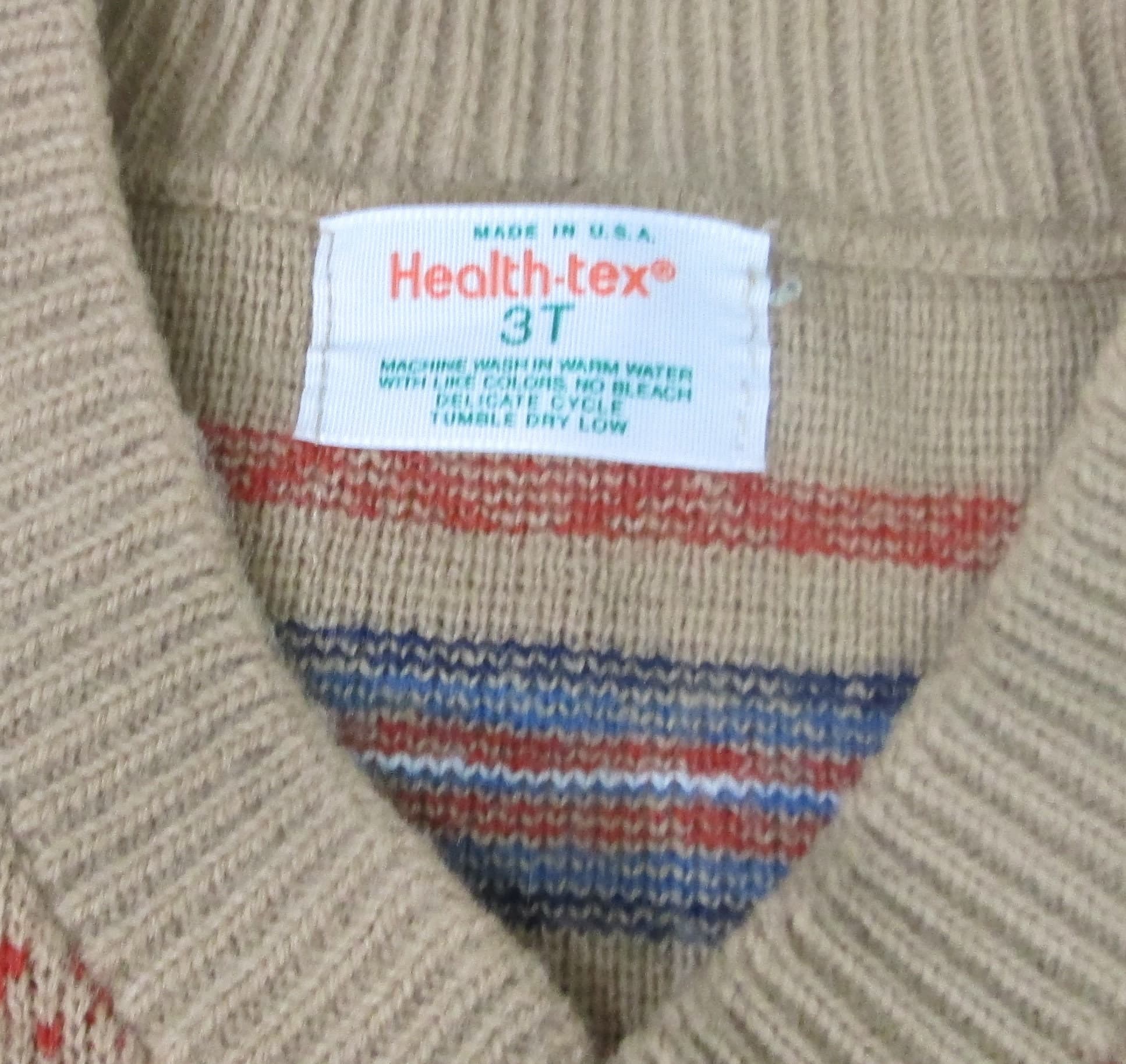 Vintage 1970s Fair Isle Baby Sweater - Thumbnail 2