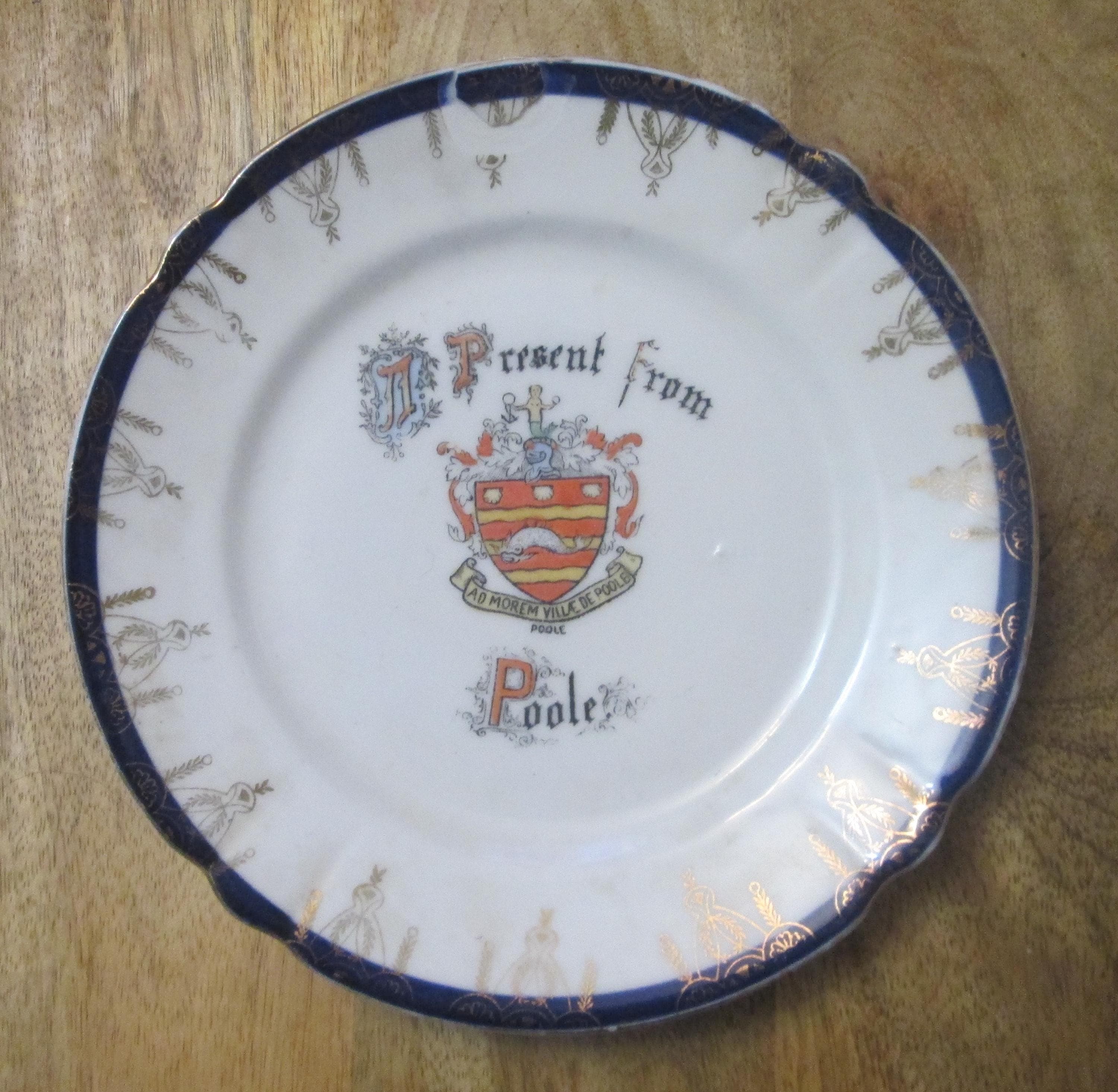 Antique Poole Souvenir Plate