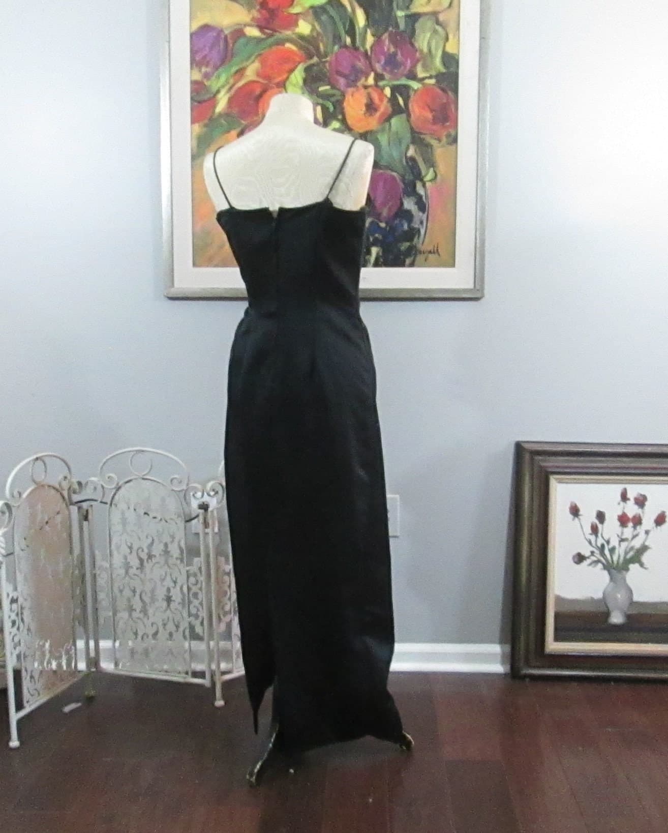 Vintage Cattiva by Maya Journot Black Draped Evening Dress - Thumbnail 3
