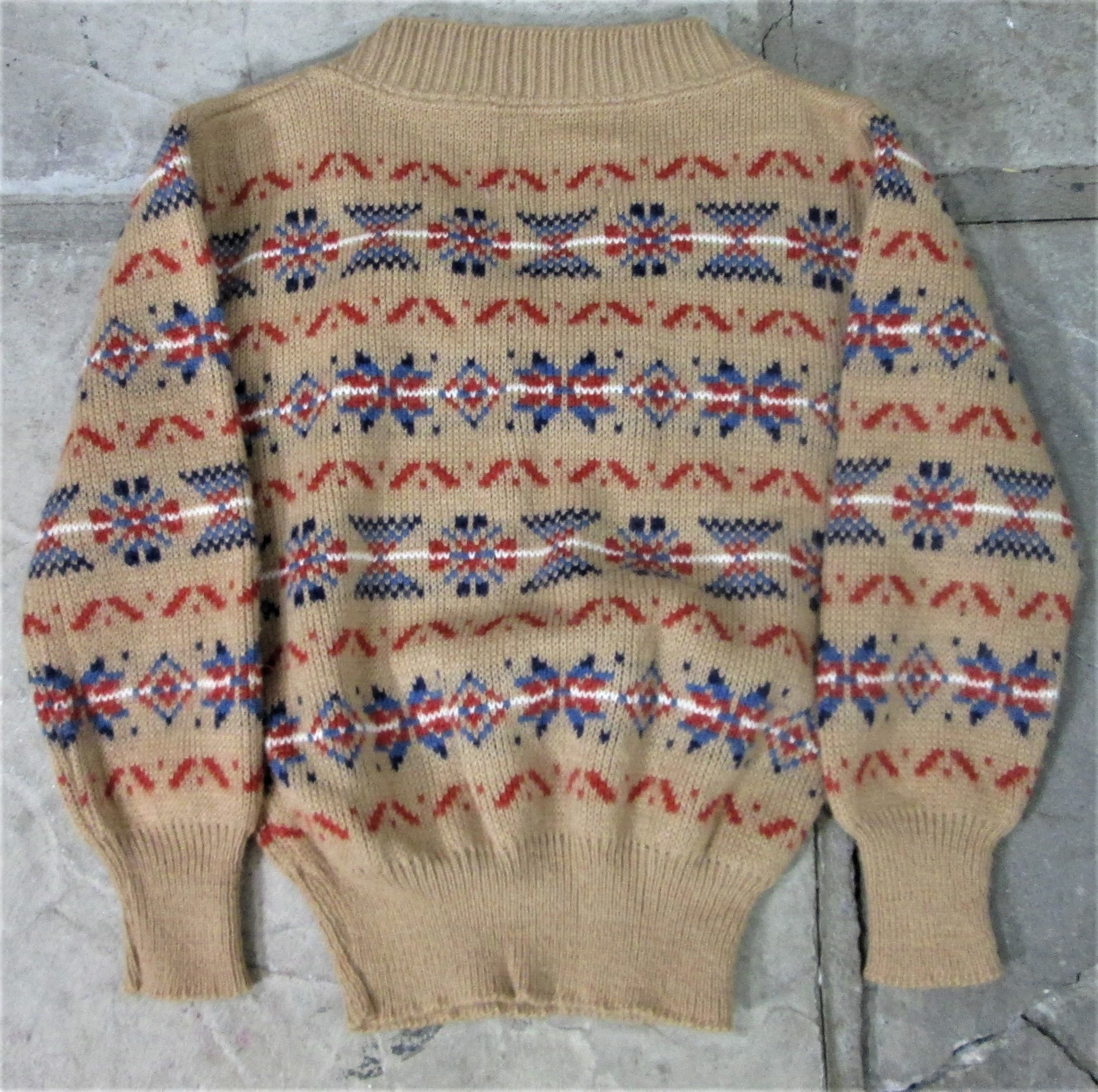 Vintage 1970s Fair Isle Baby Sweater - Thumbnail 3