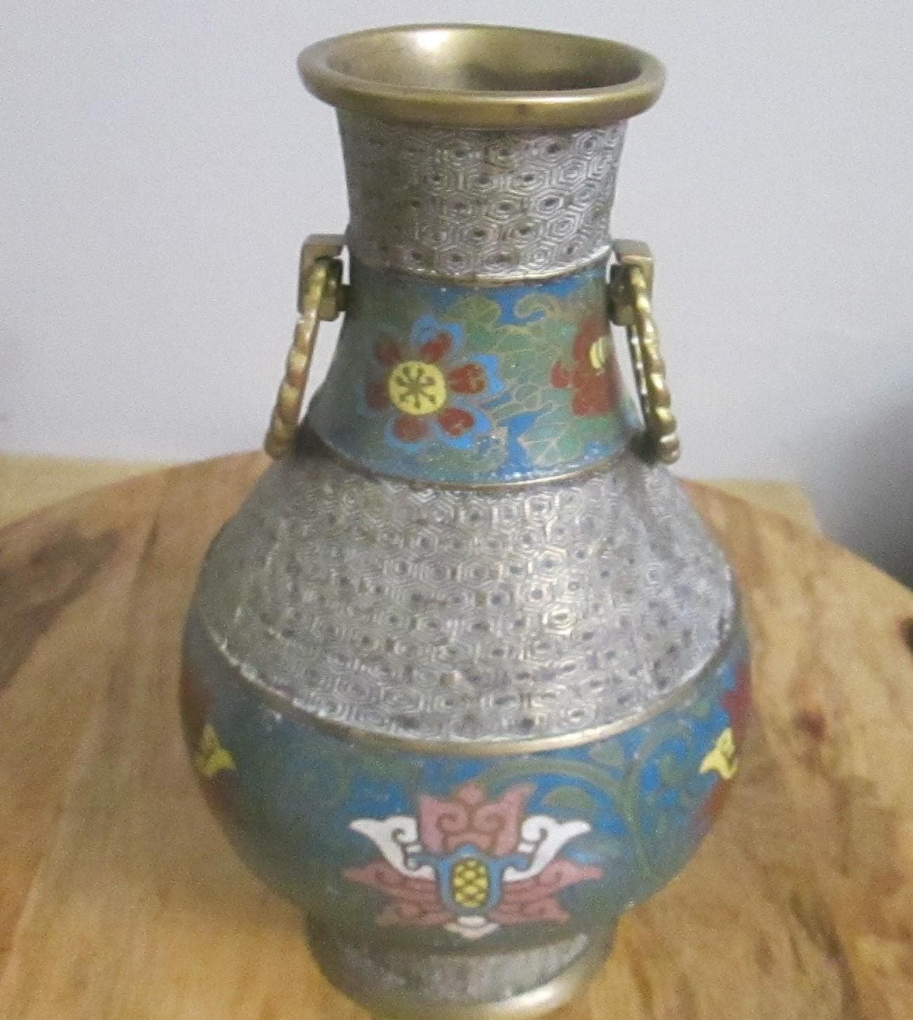 Vintage Japanese Cloisonne Vase - Thumbnail 2