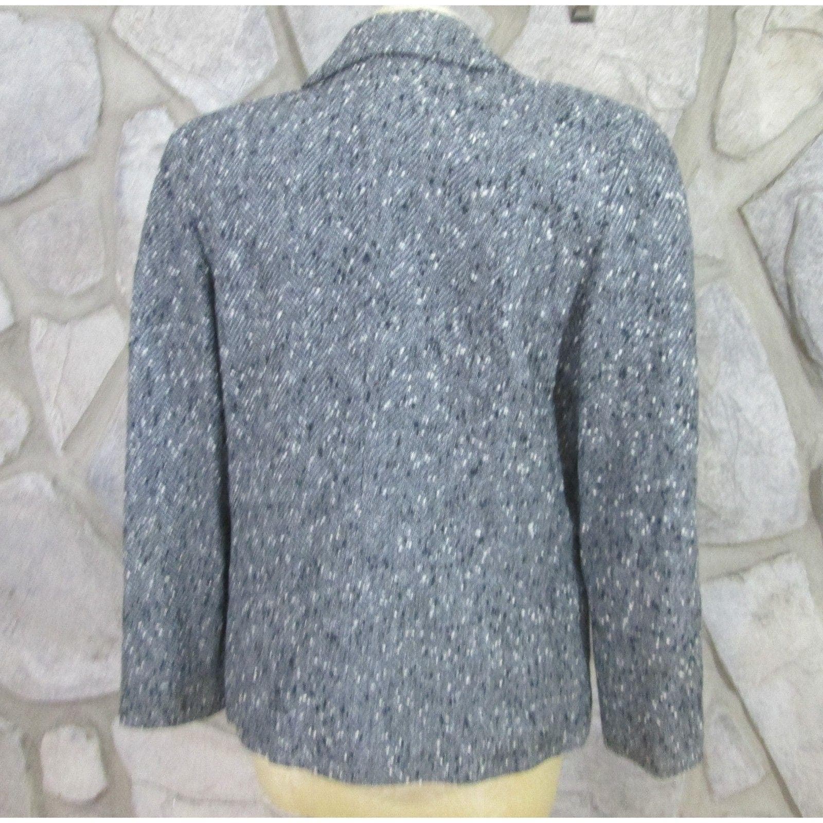 Vintage Escada Black Tweed Blazer Jacket - Thumbnail 4