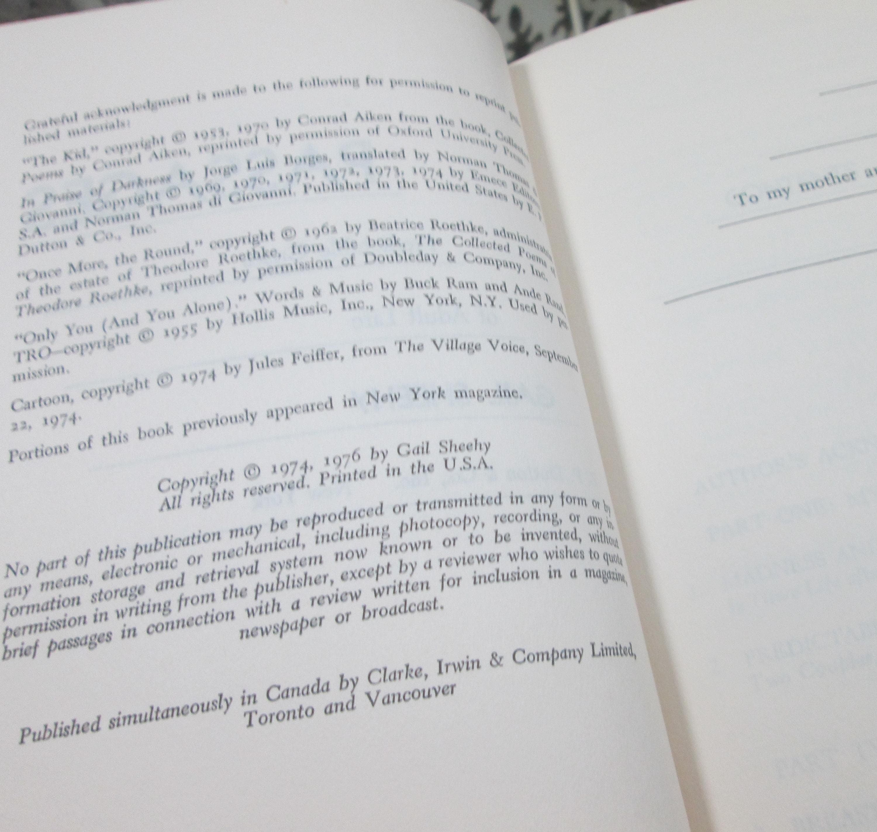 Passages, Predictable Crises of Adult Life by Gail Sheehy, 1976 - Thumbnail 3