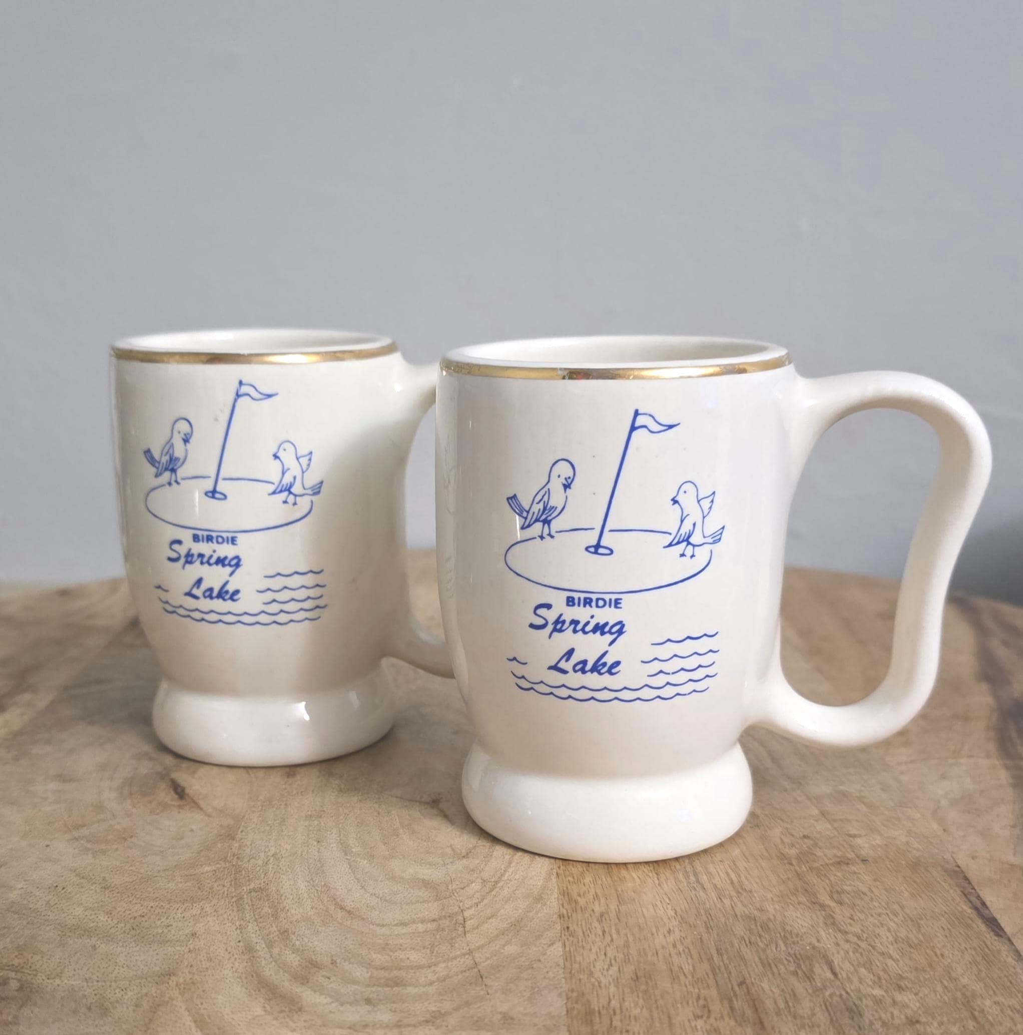 Vintage Spring Lake Golf ClubRestaurant Ware Style Coffee Mugs