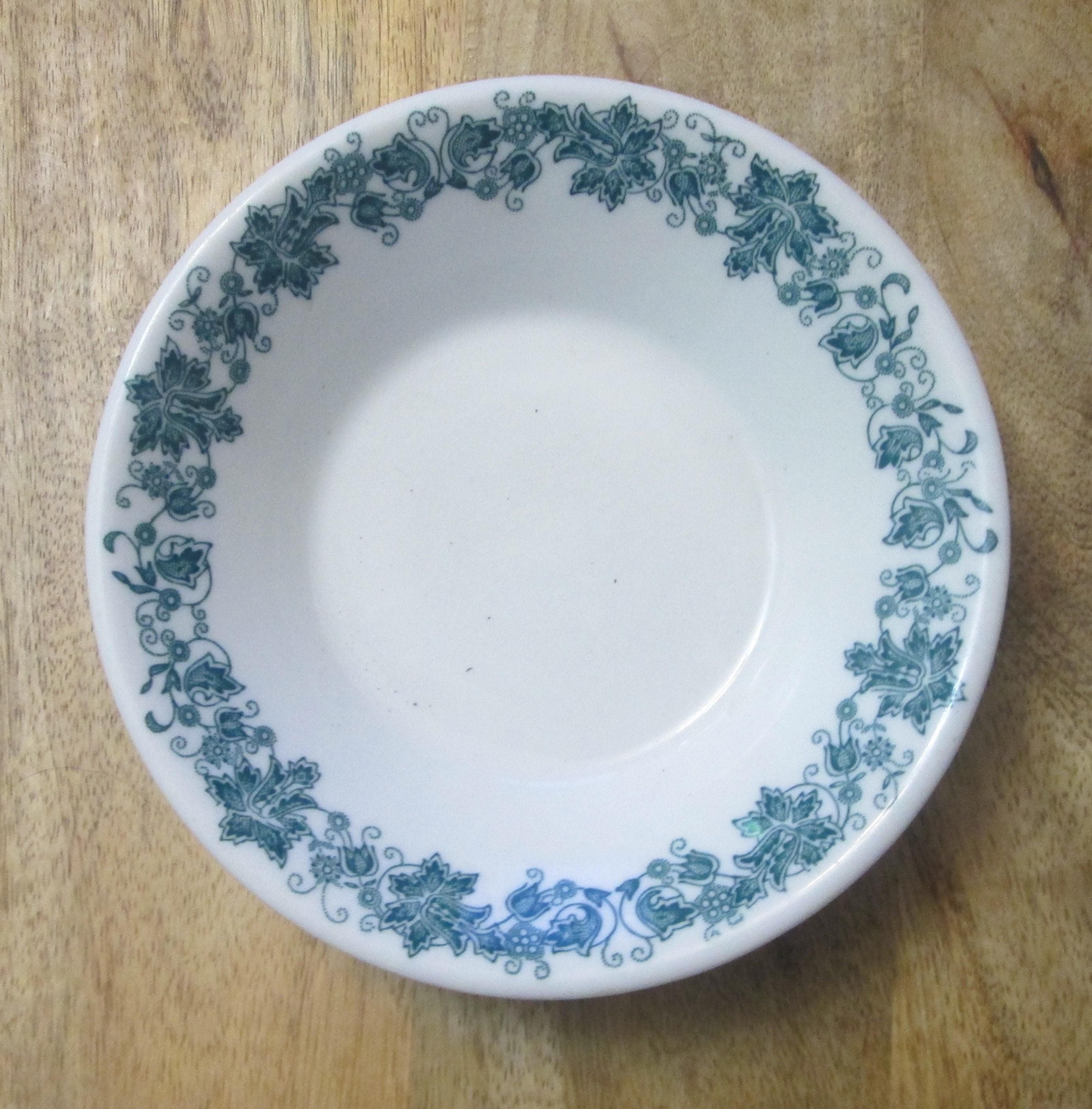 Vintage Shenango China Teal Pattern Berry Bowl