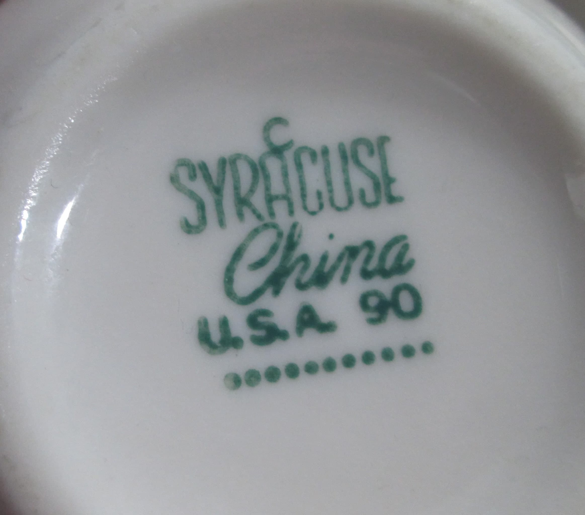 Vintage Syracuse China Green Concord Pattern Restaurant Ware Coffee Cup - Thumbnail 2