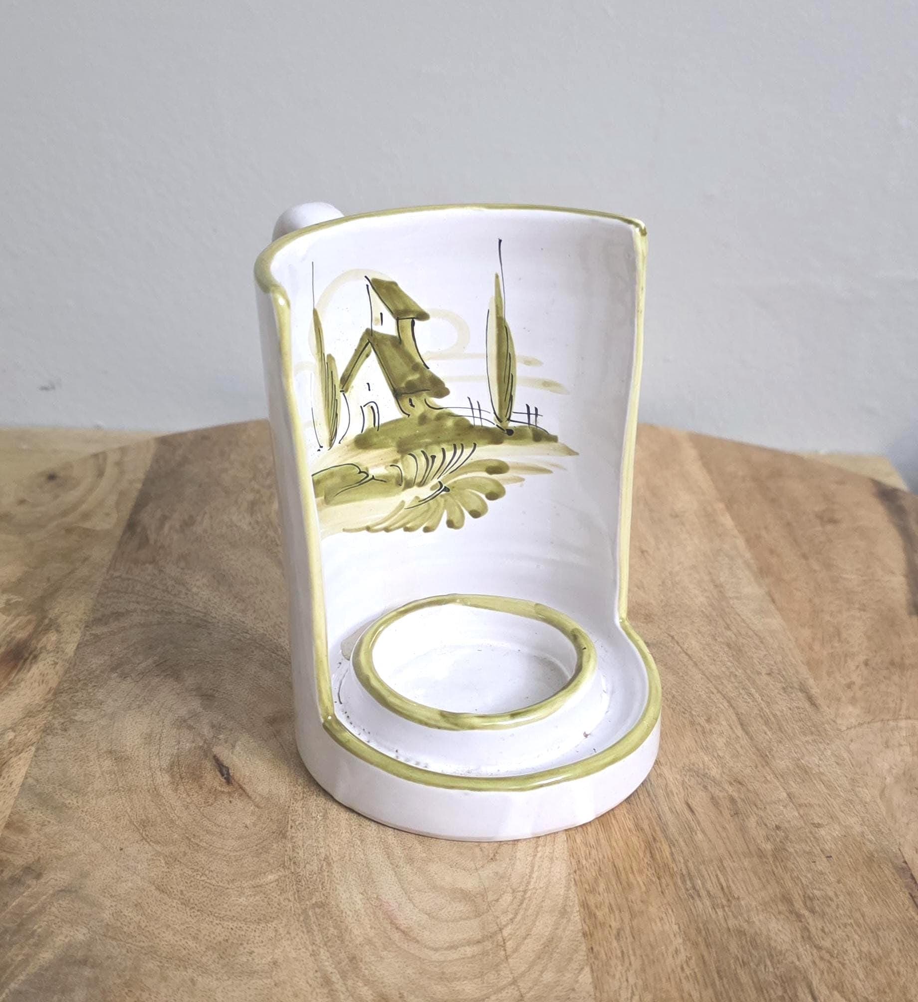 Vintage Italian Candle Holder with Handle