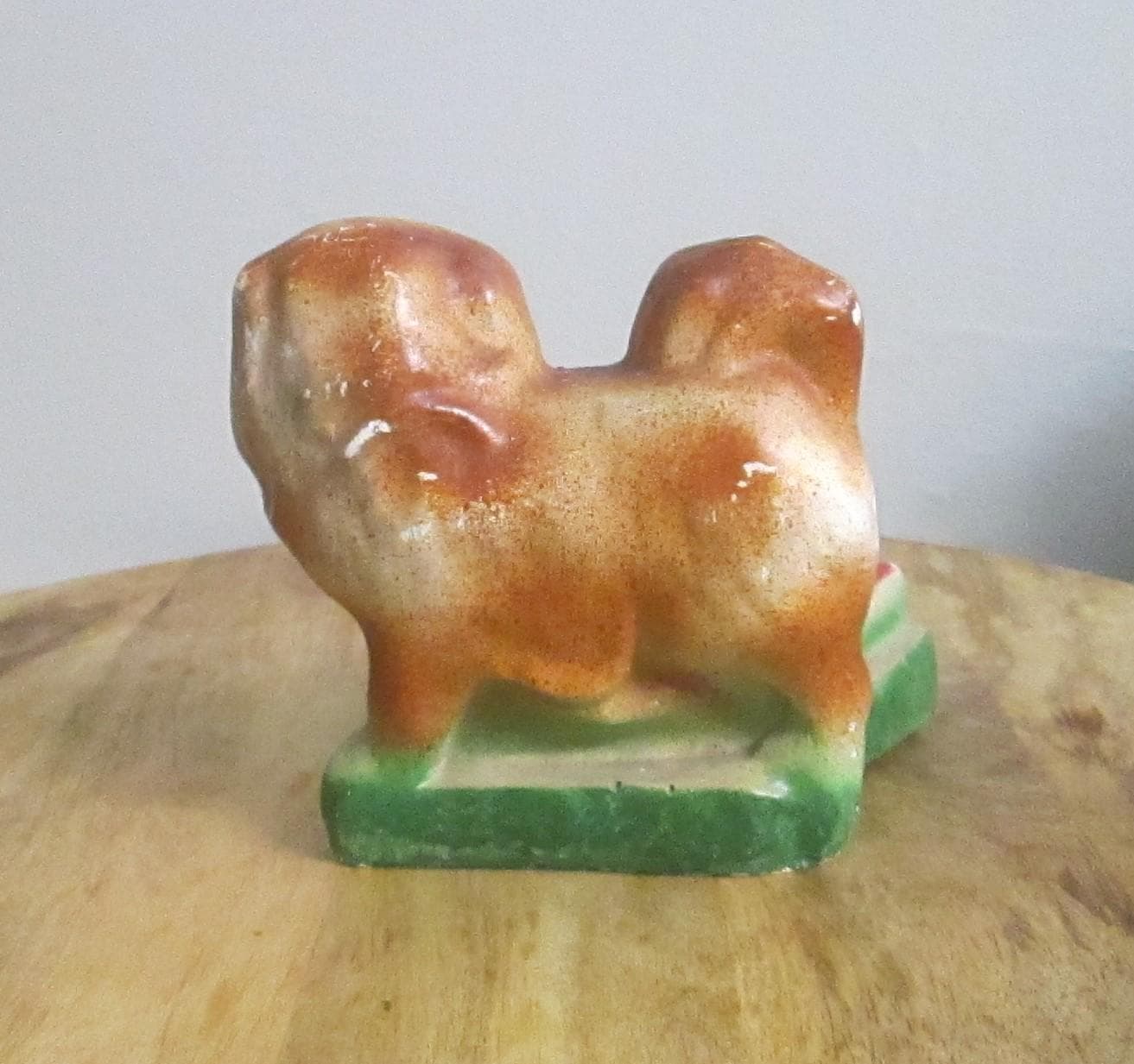 Vintage Chalkware Pekingnese Ashtray - Thumbnail 3