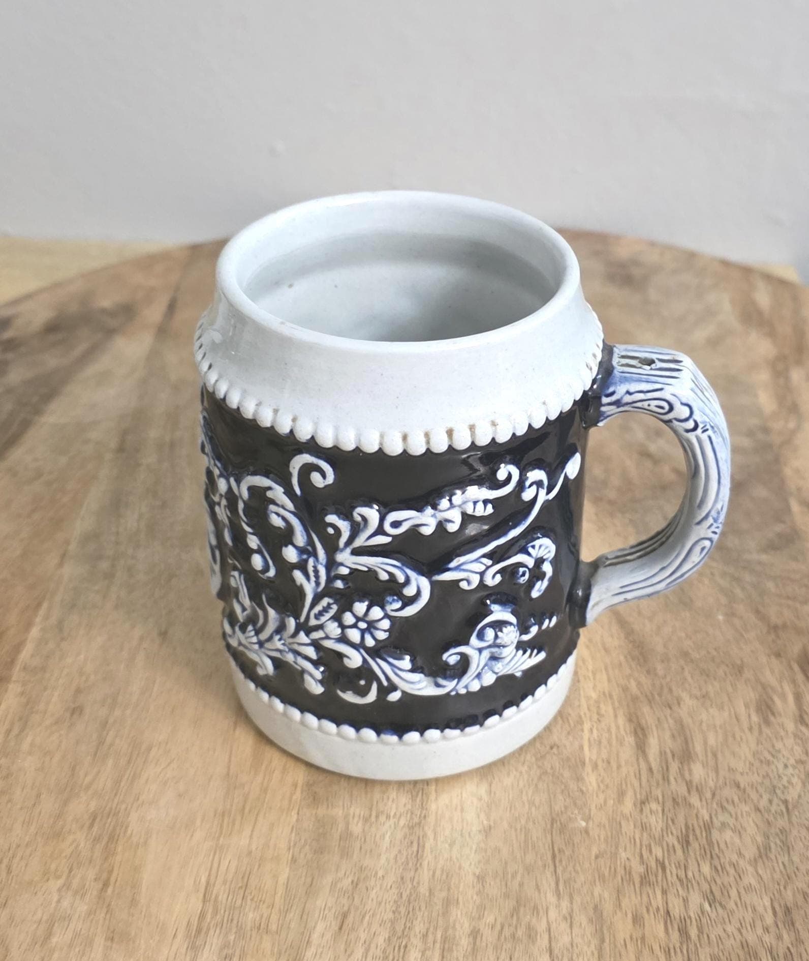 Vintage German Beer Stein Stoneware Beer Mug - Thumbnail 3