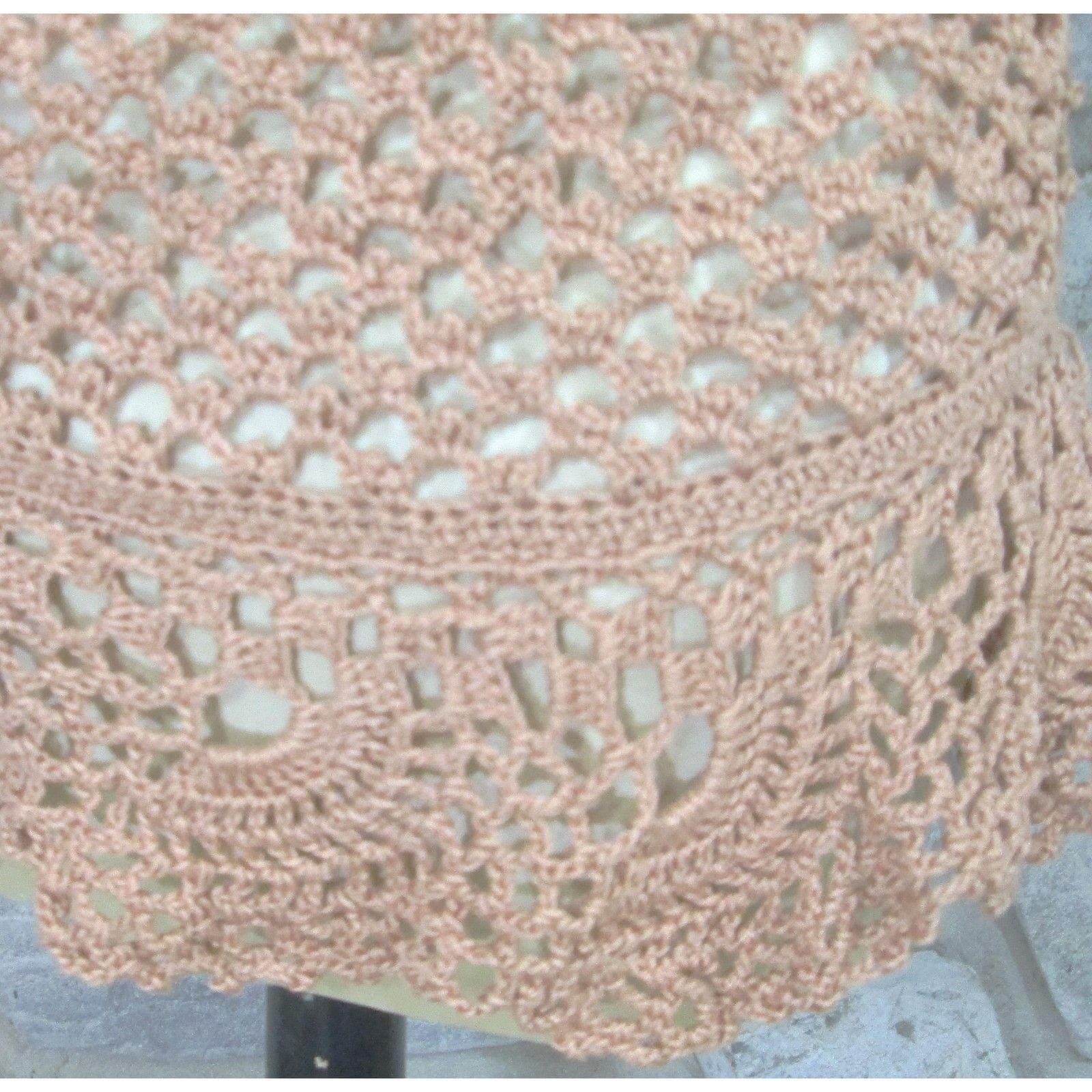 Handmade Copper Boho Hippie Crocheted Blouse - Thumbnail 3