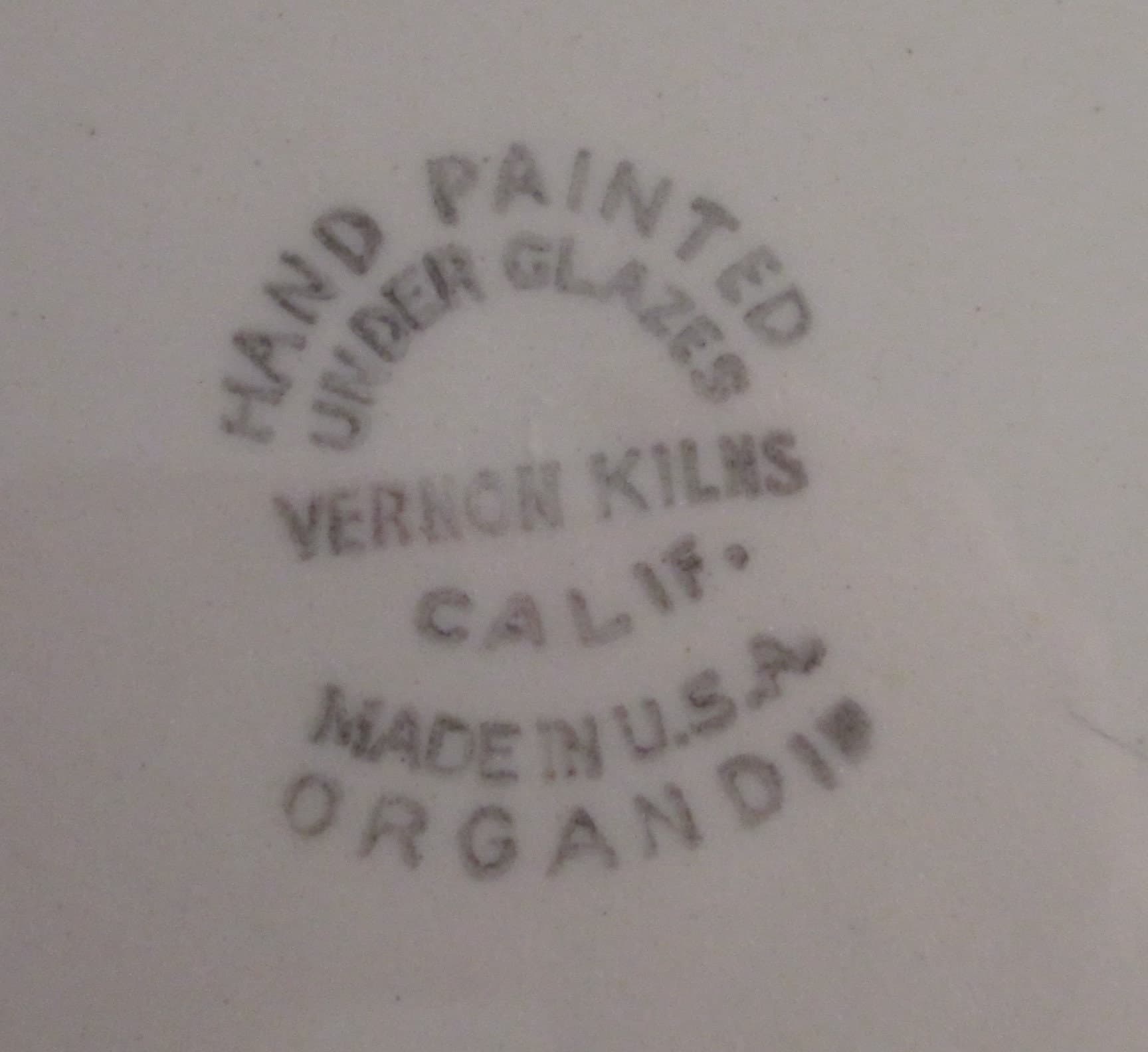 Vintage Vernon Kilns Organdie Pattern Large Charger Plate - Thumbnail 2