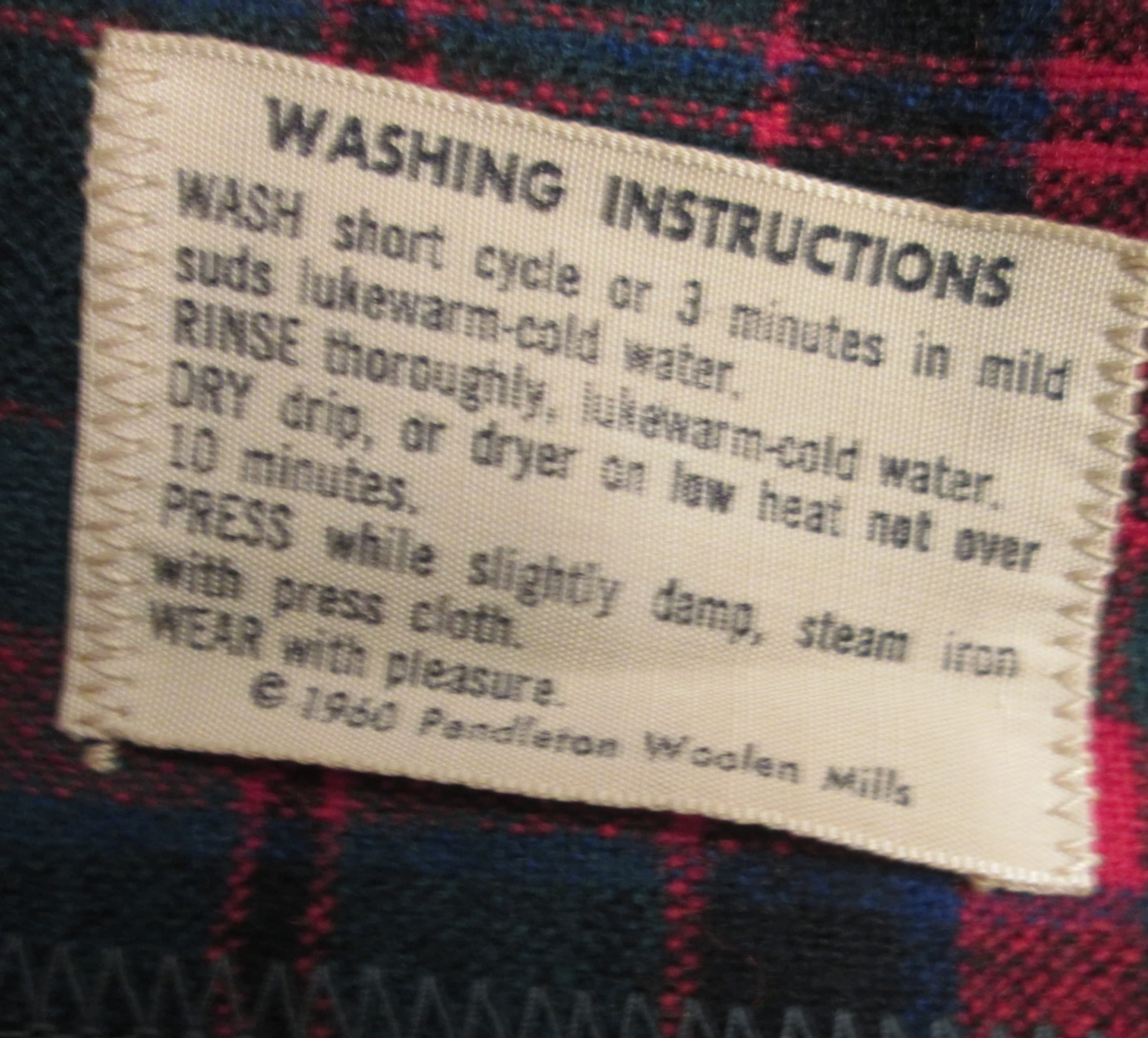 Vintage 1960 Red & Green Plaid Pendleton Board Shirt - Thumbnail 4