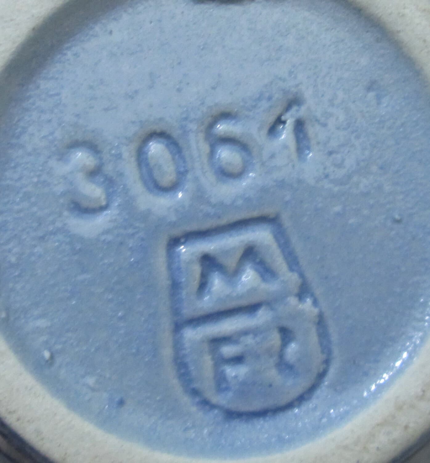 Vintage German Hotel Schwan Cobalt and Gray Stoneware Creamer - Thumbnail 3